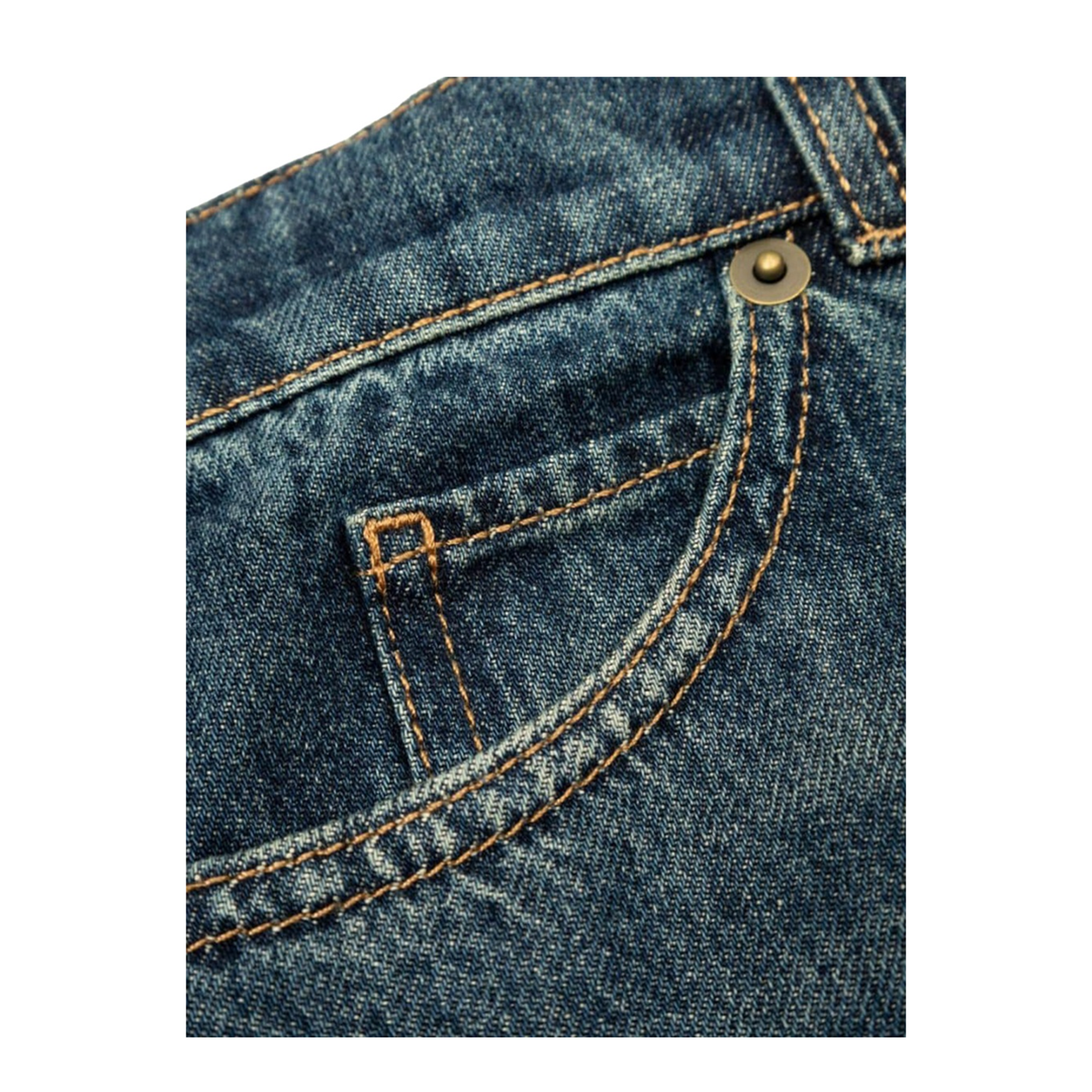 Ju Pants Eco Washed Denim Dark Blue Mix - Image 4