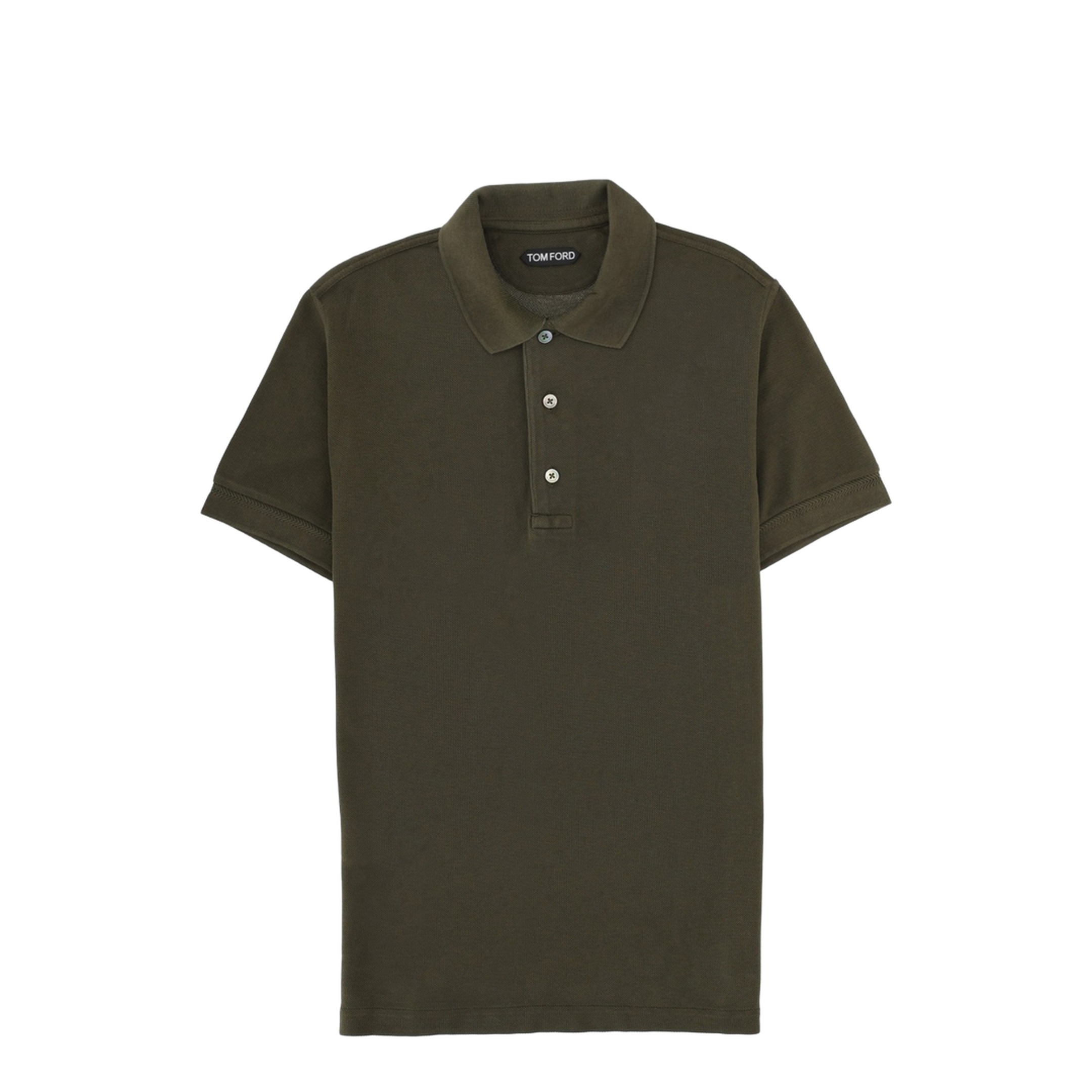 Cotton Piqué Polo Shirt In Green - Image 1