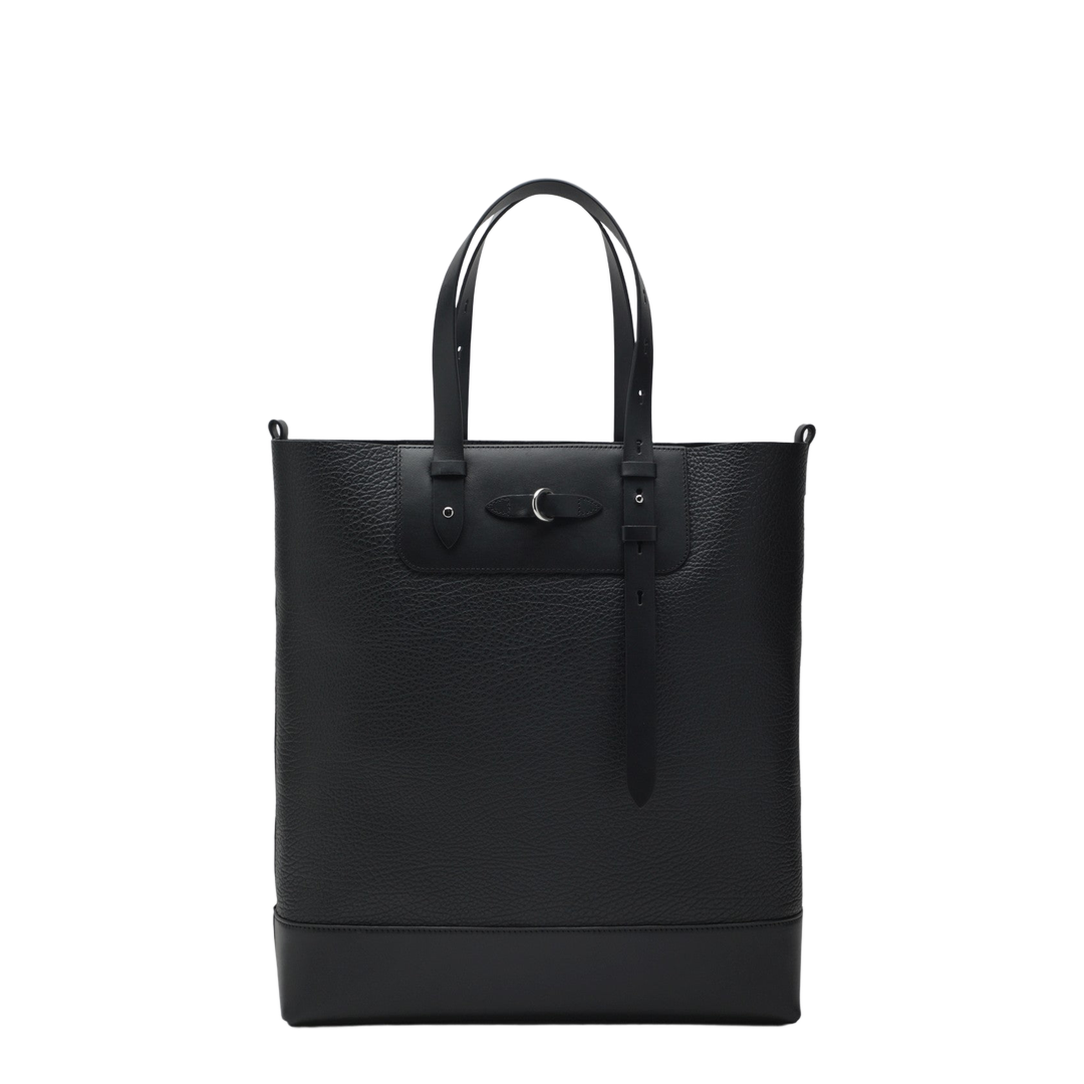 Calfskin Shopping Bag - Black - Image 2