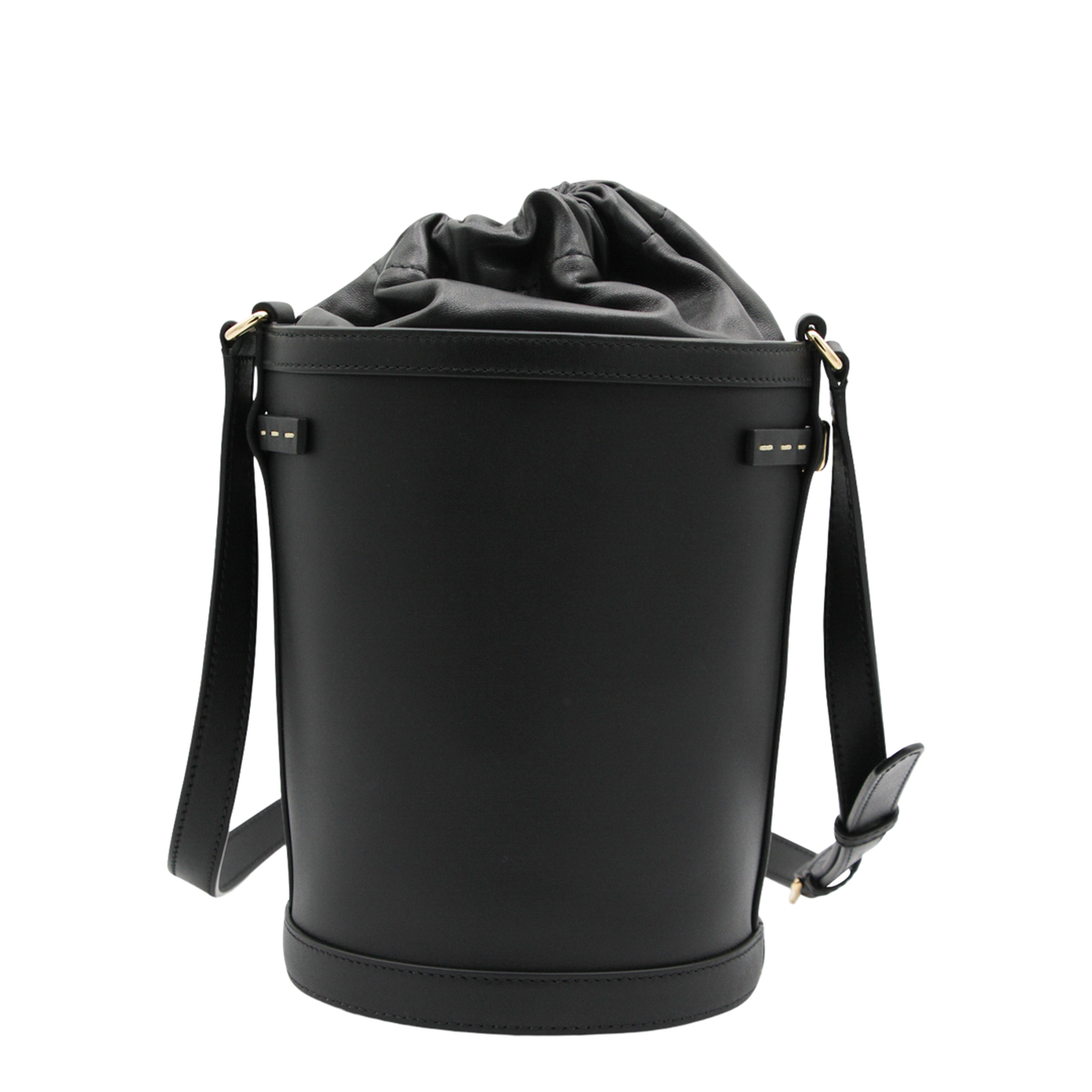 Antibes Bucket Bag Medium Leather - Black - Image 5