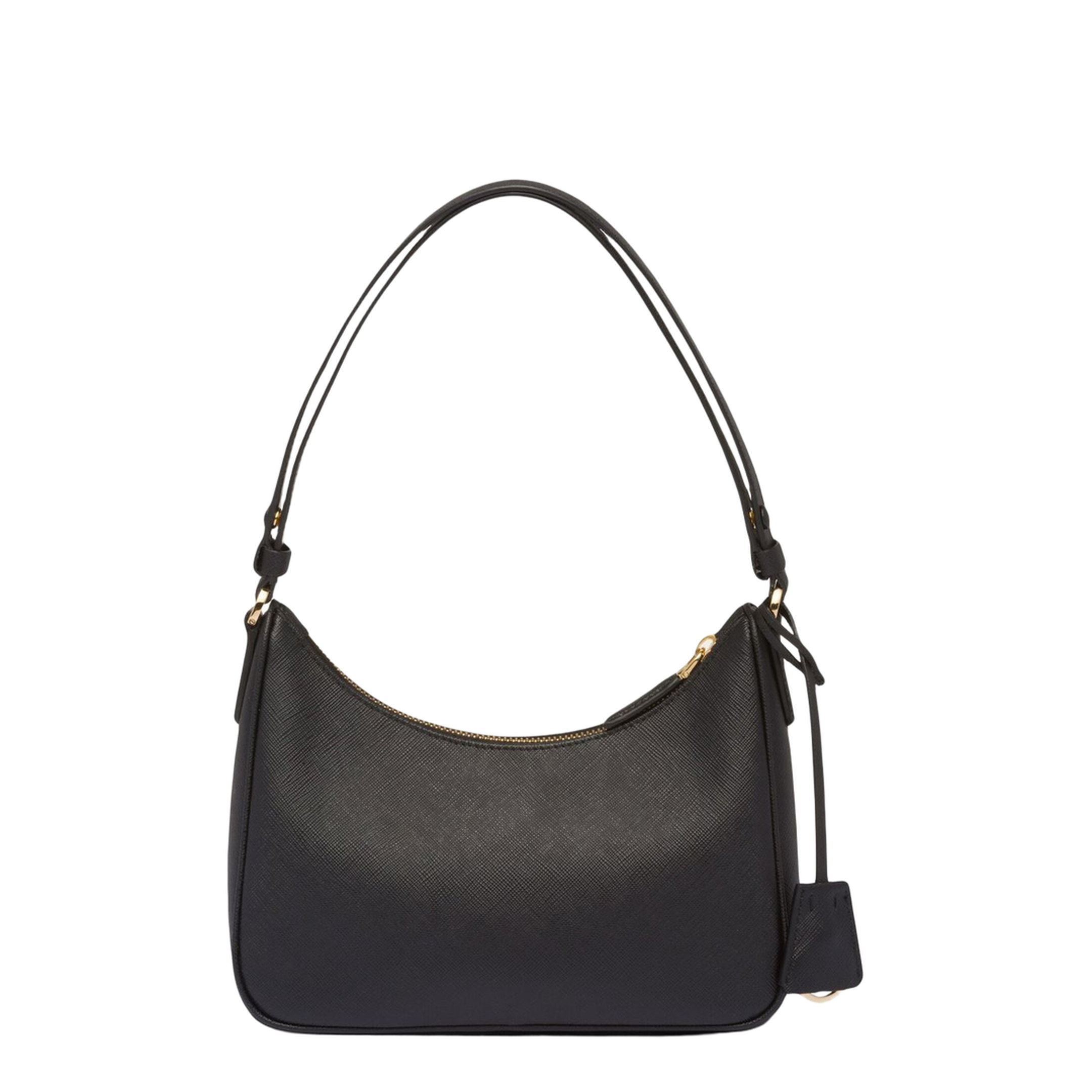 Re-Edition Saffiano Leather Shoulder Bag - Black - Image 3
