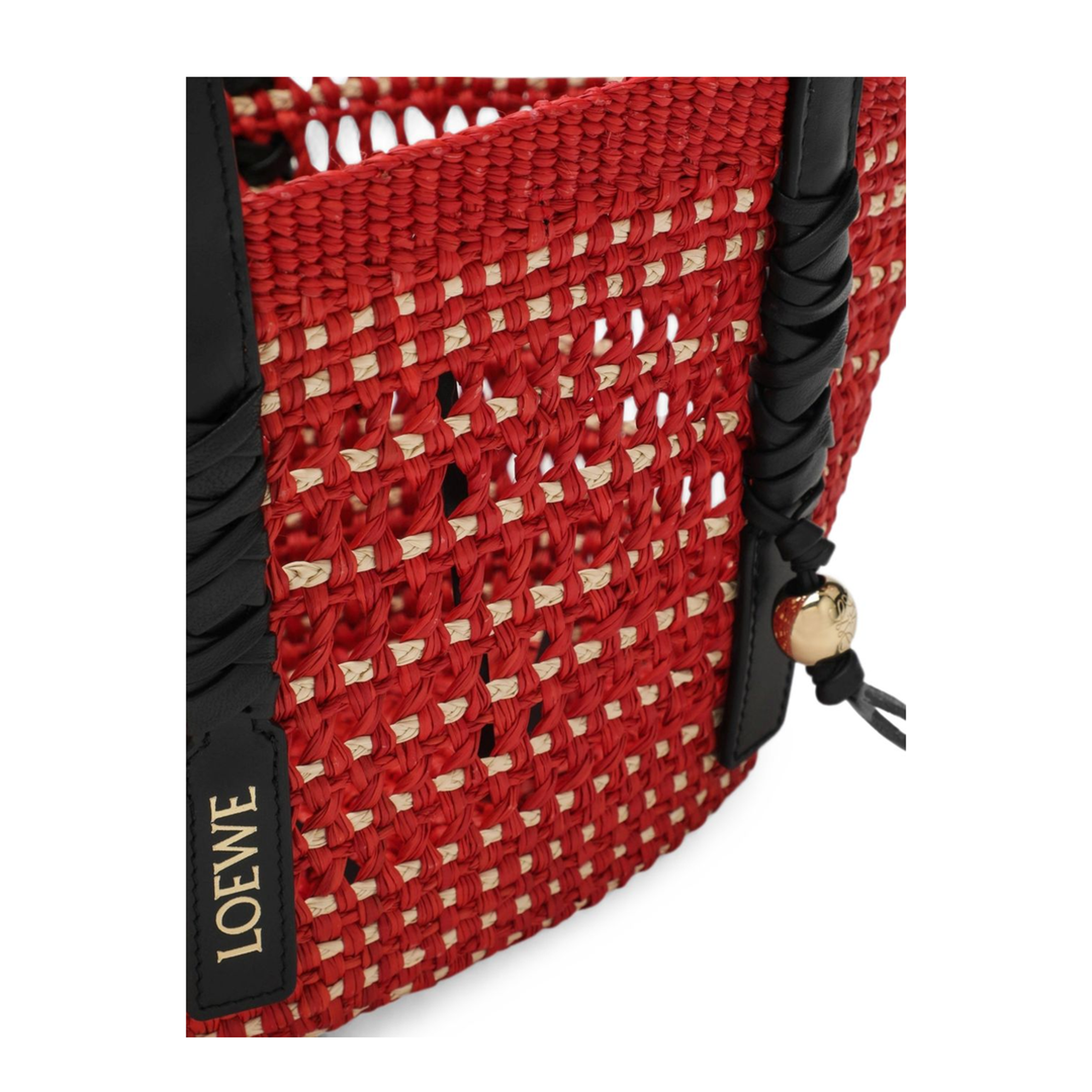 Paula’s Ibiza Small Braid Basket - Red/Natural - Image 5