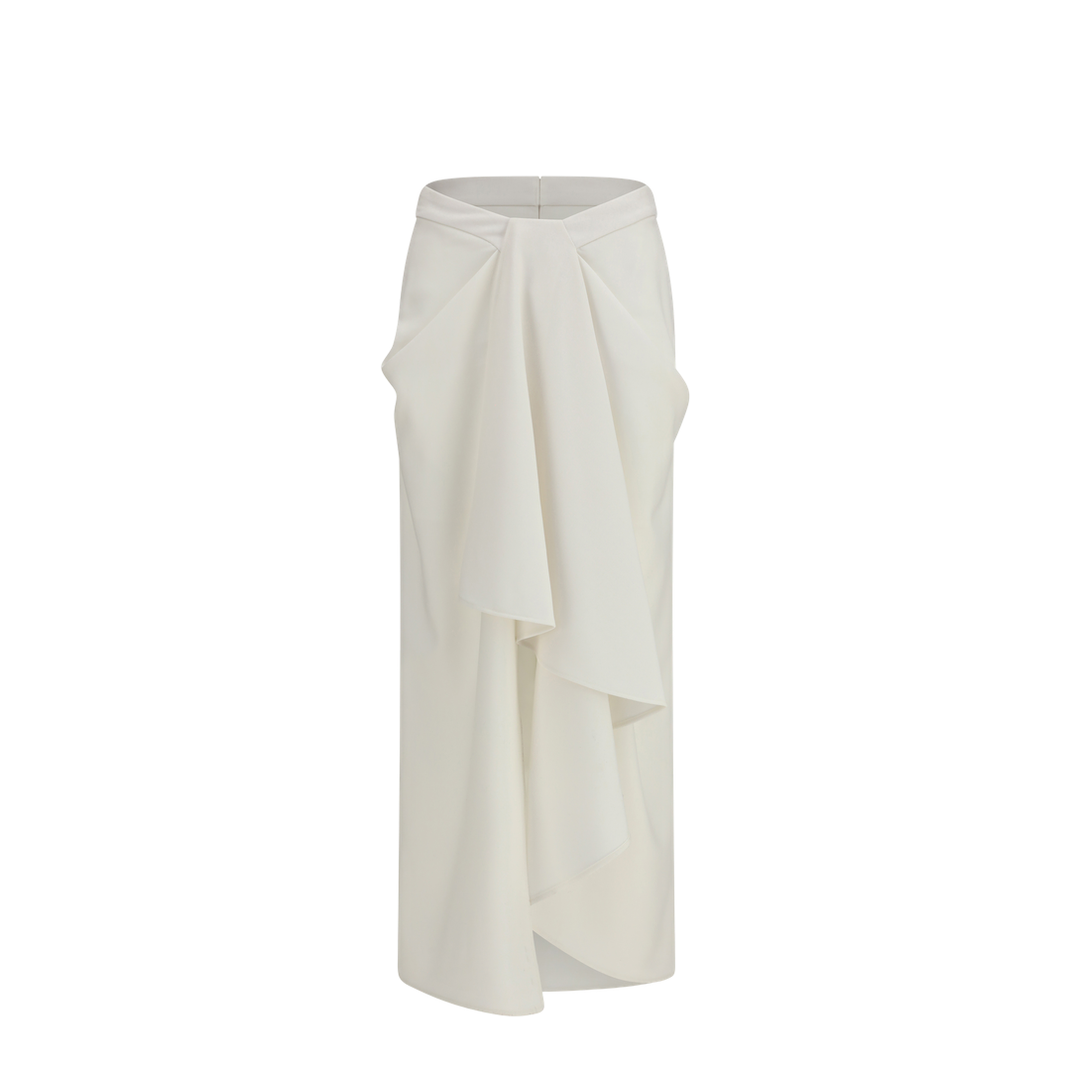Long Draped Wool And Mohair Skirt - Image 1