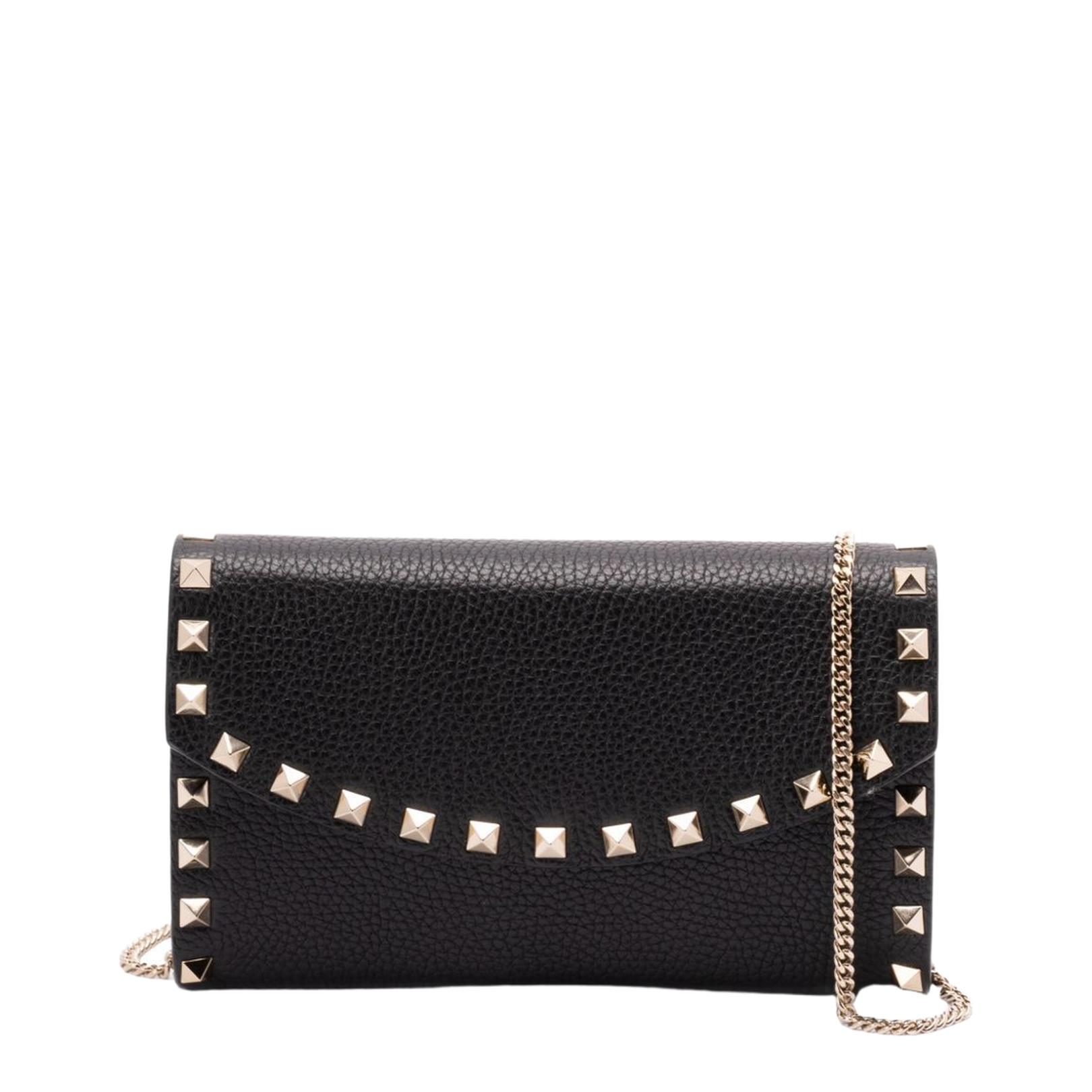 Rockstud Leather Wallet on Chain - Image 1