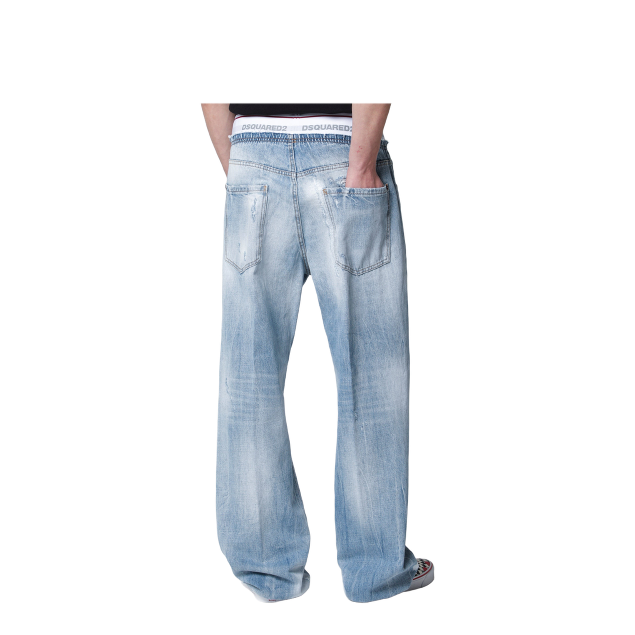 Light-Wash Blue Denim Jogger Jeans - Image 2