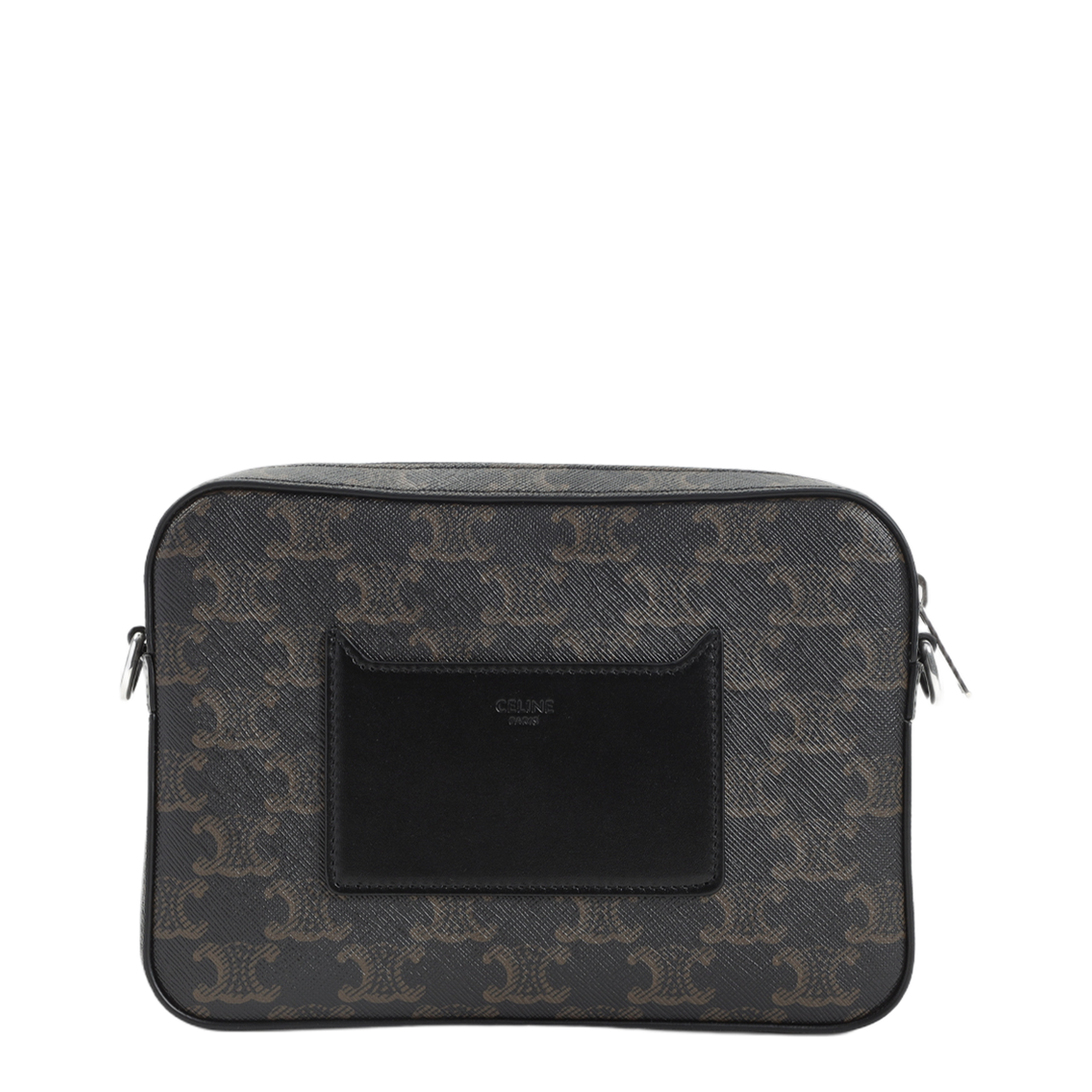 Small Triomphe Canvas Messenger Bag - Black - Image 4