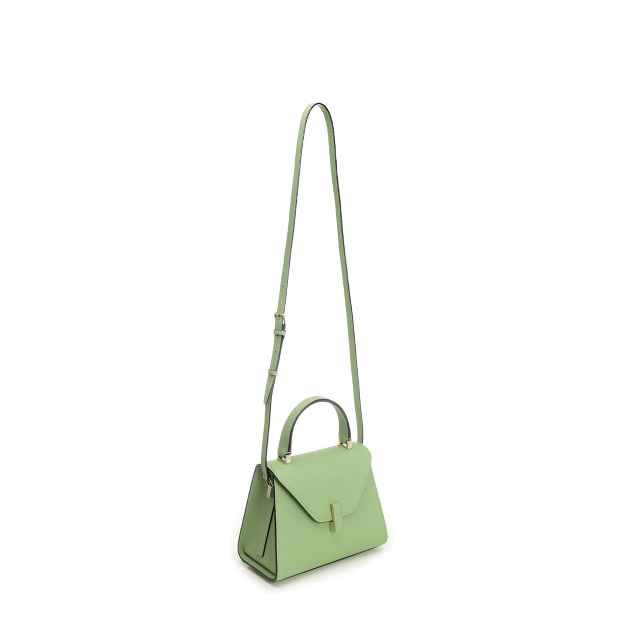 Iside Mini Millepunte Calfskin Top Handle Bag - Aloe Green - Image 2