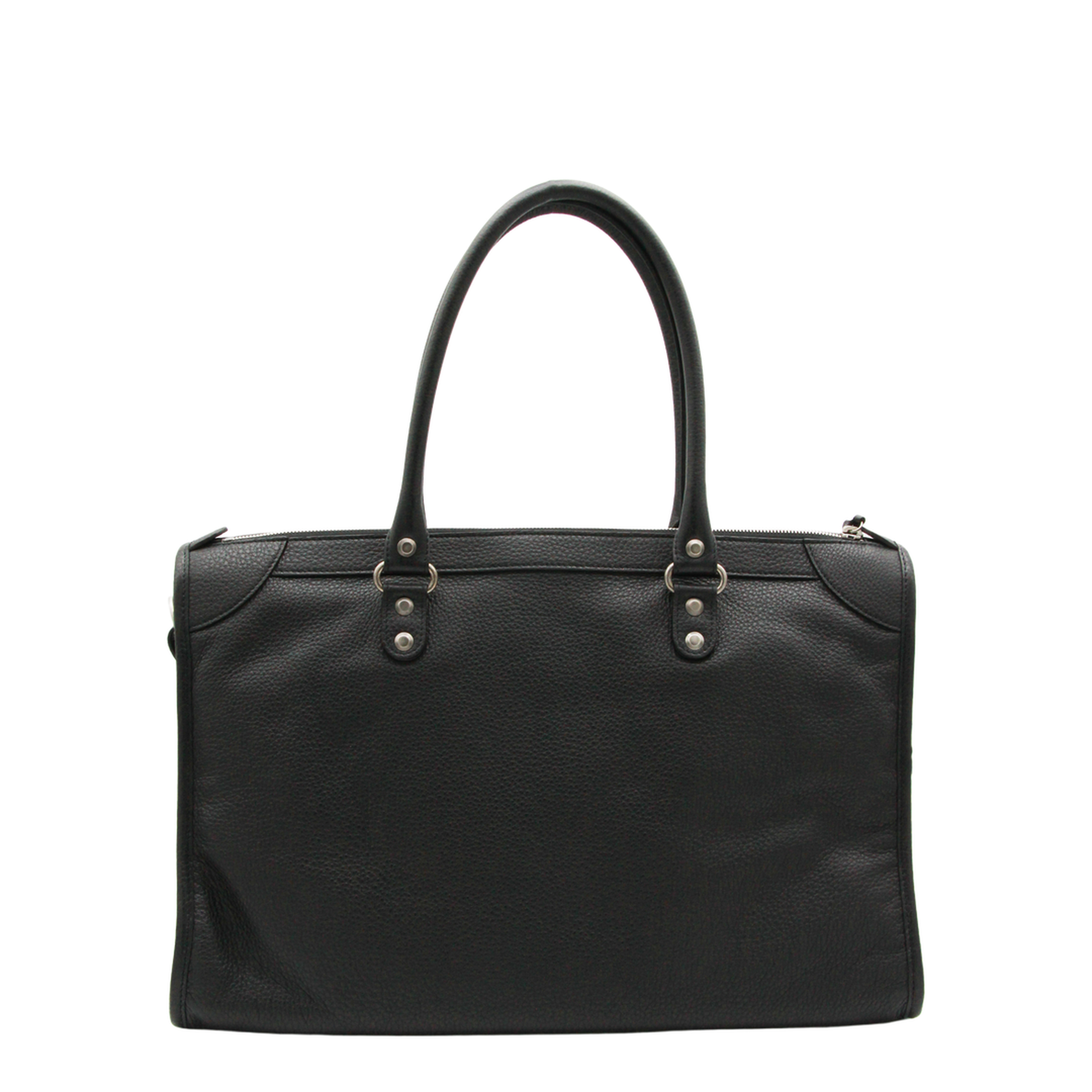 Le City Large Grained Calfskin Duffle - Black - Image 6