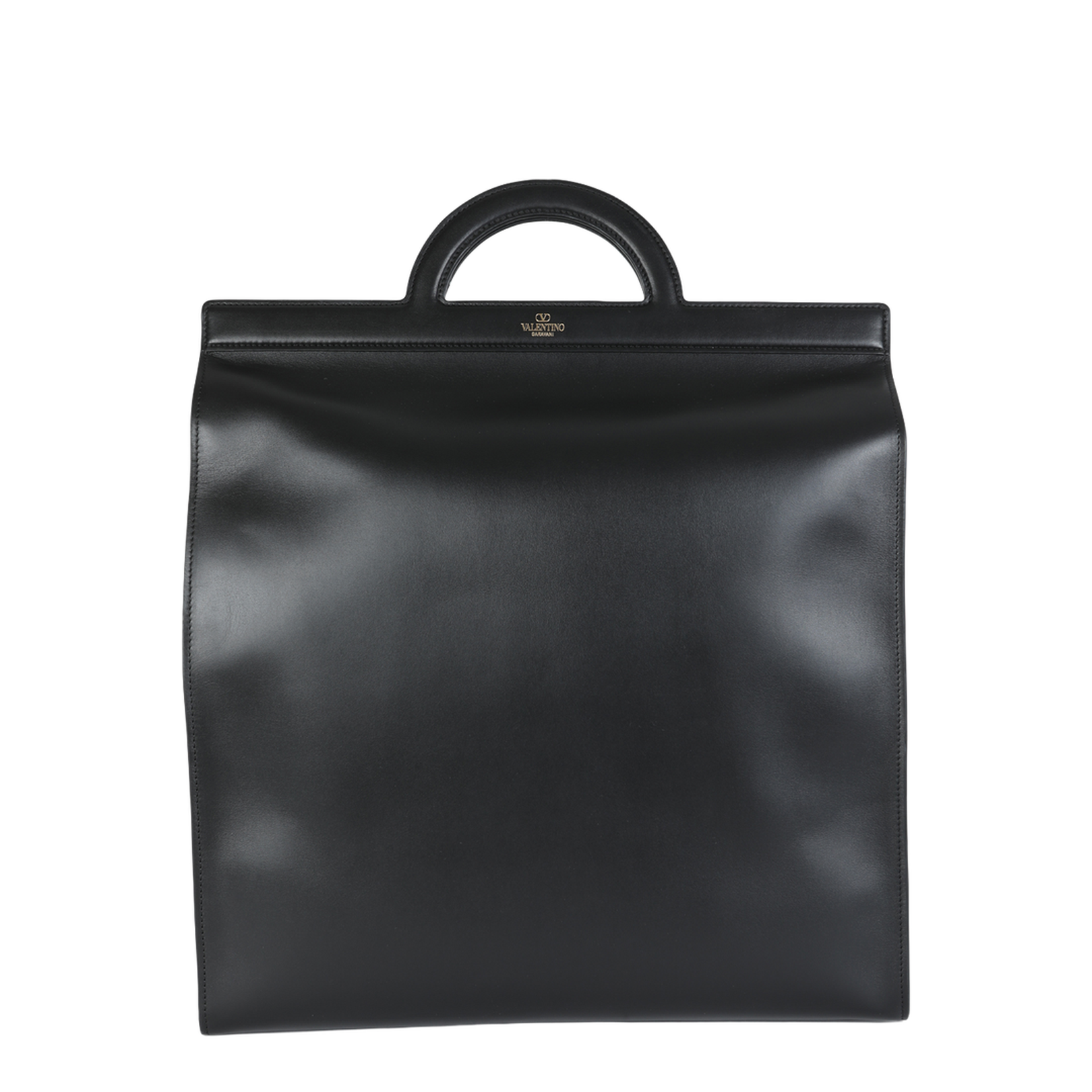 Garavani Leather Handbag with Frontal Logo Print - Image 1