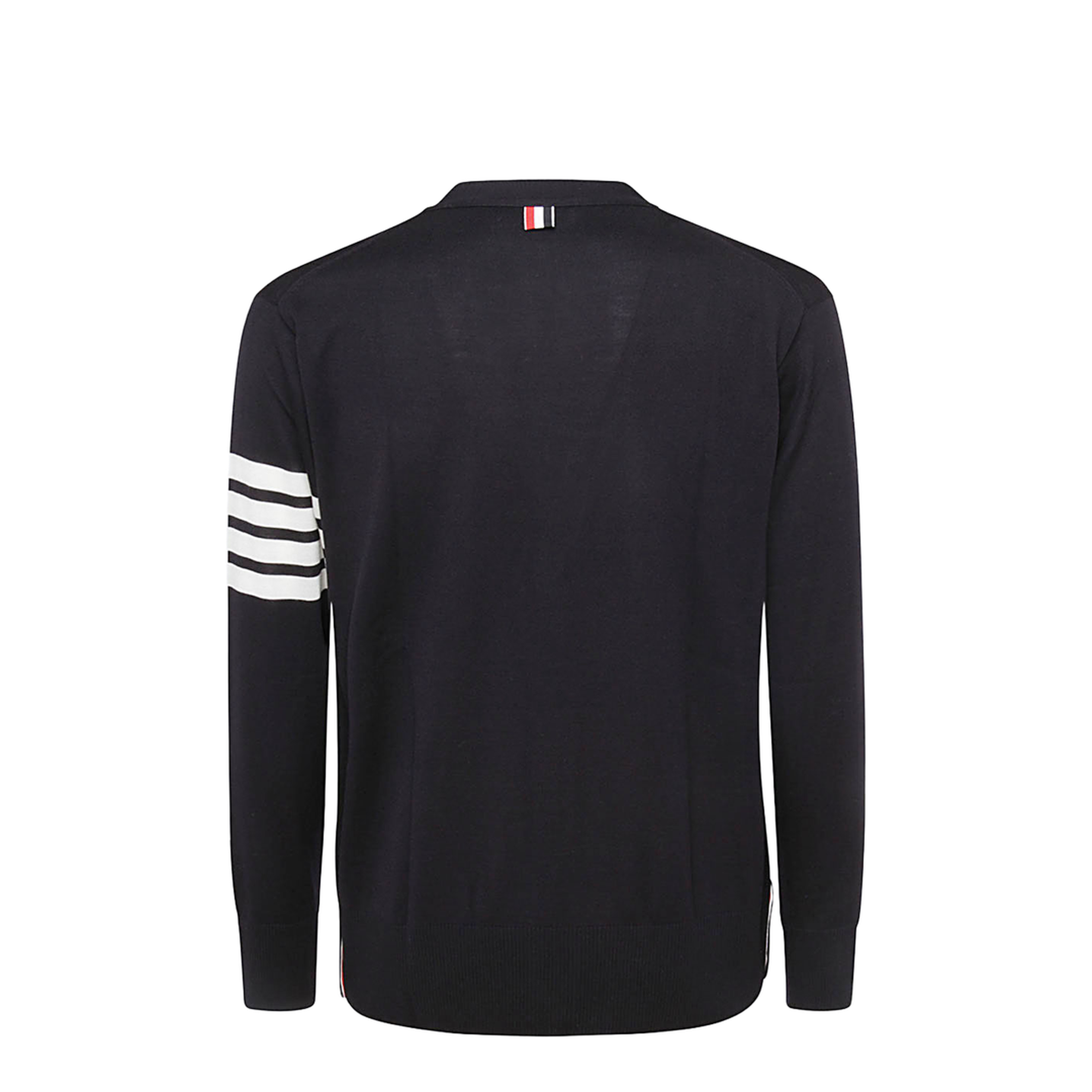 4-Bar Stripe Sustainable V-Neck Cardigan - Image 3