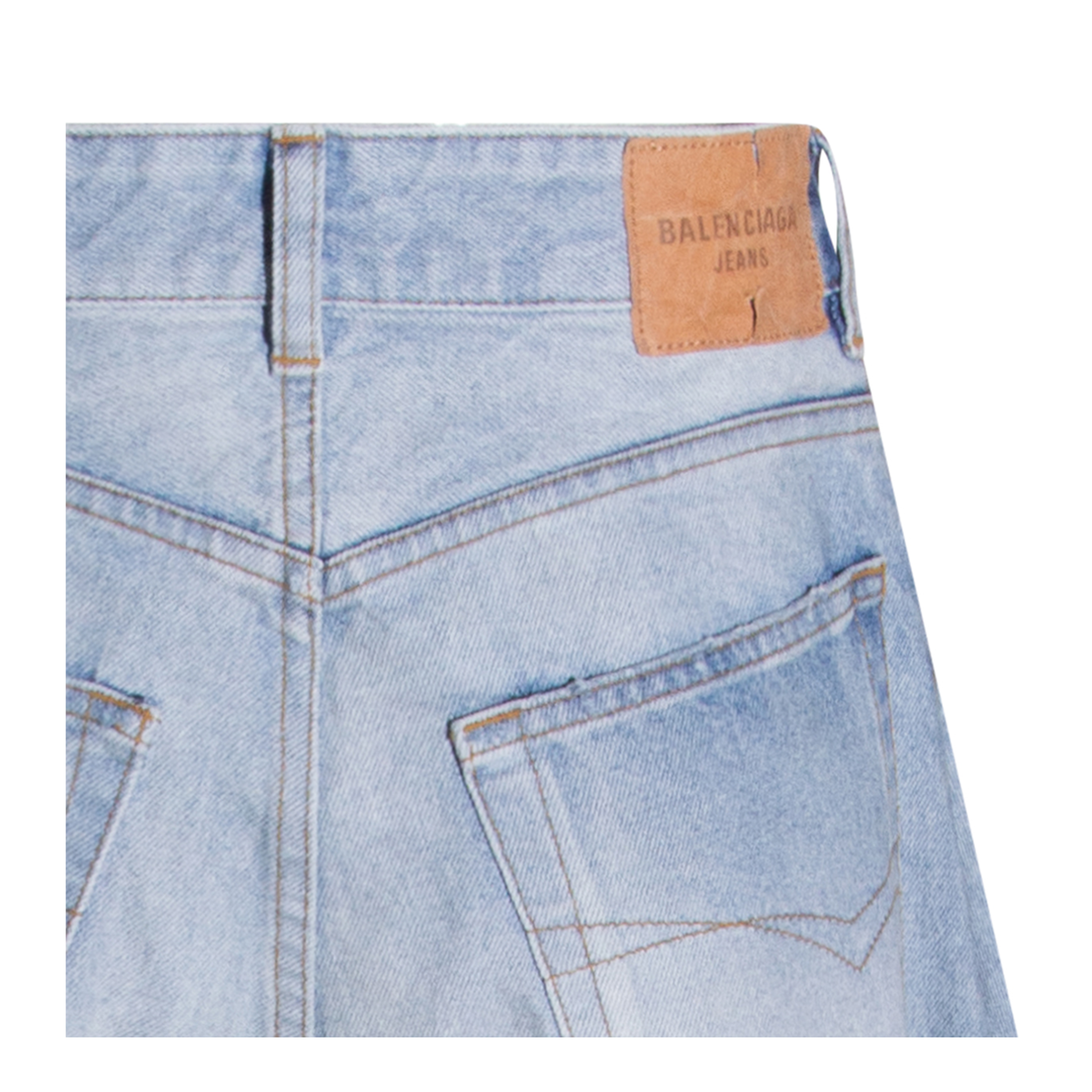 Godet Maxi Skirt in Dirty Light Blue - Image 7