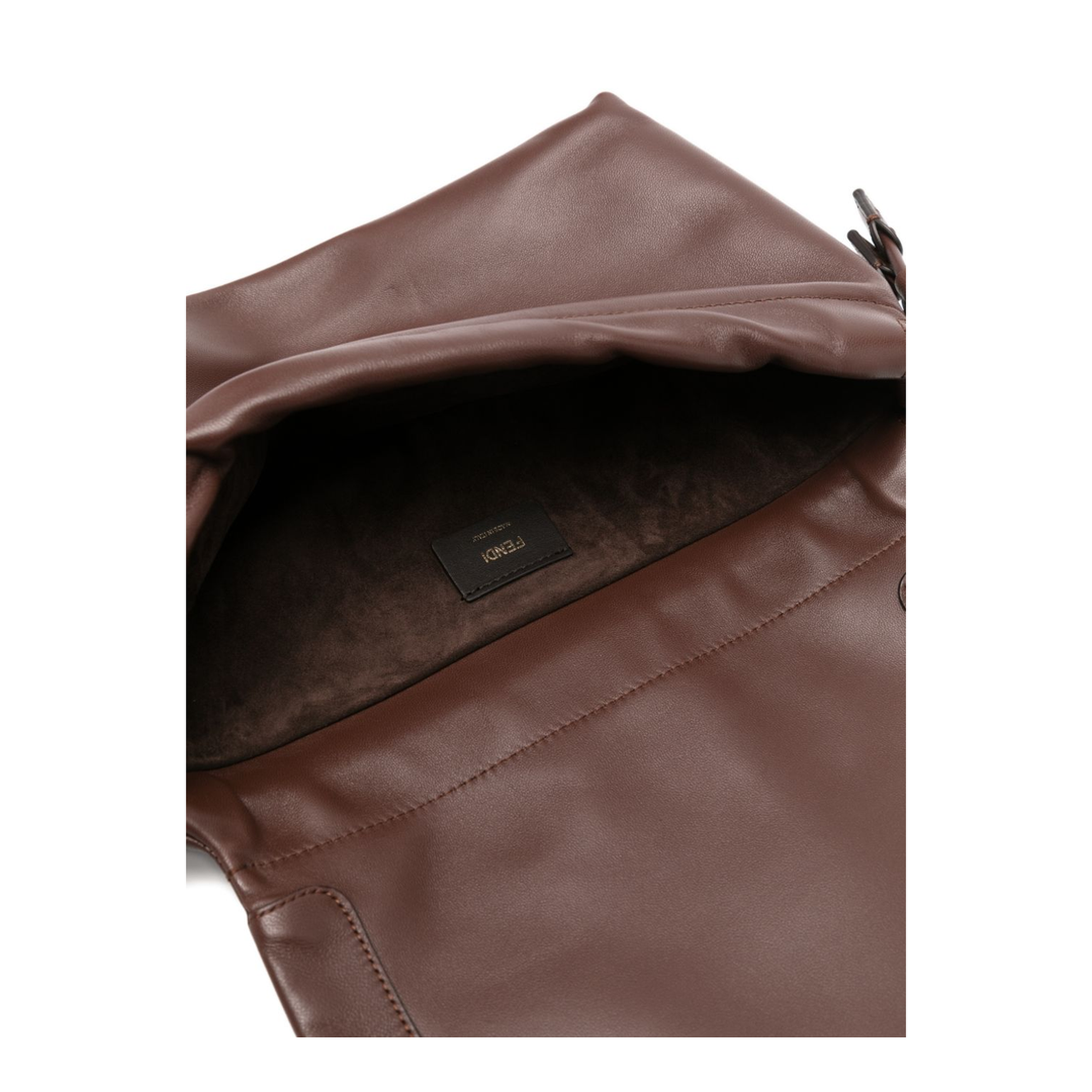 Mamma Baguette Medium Leather Shoulder Bag - Brown - Image 5