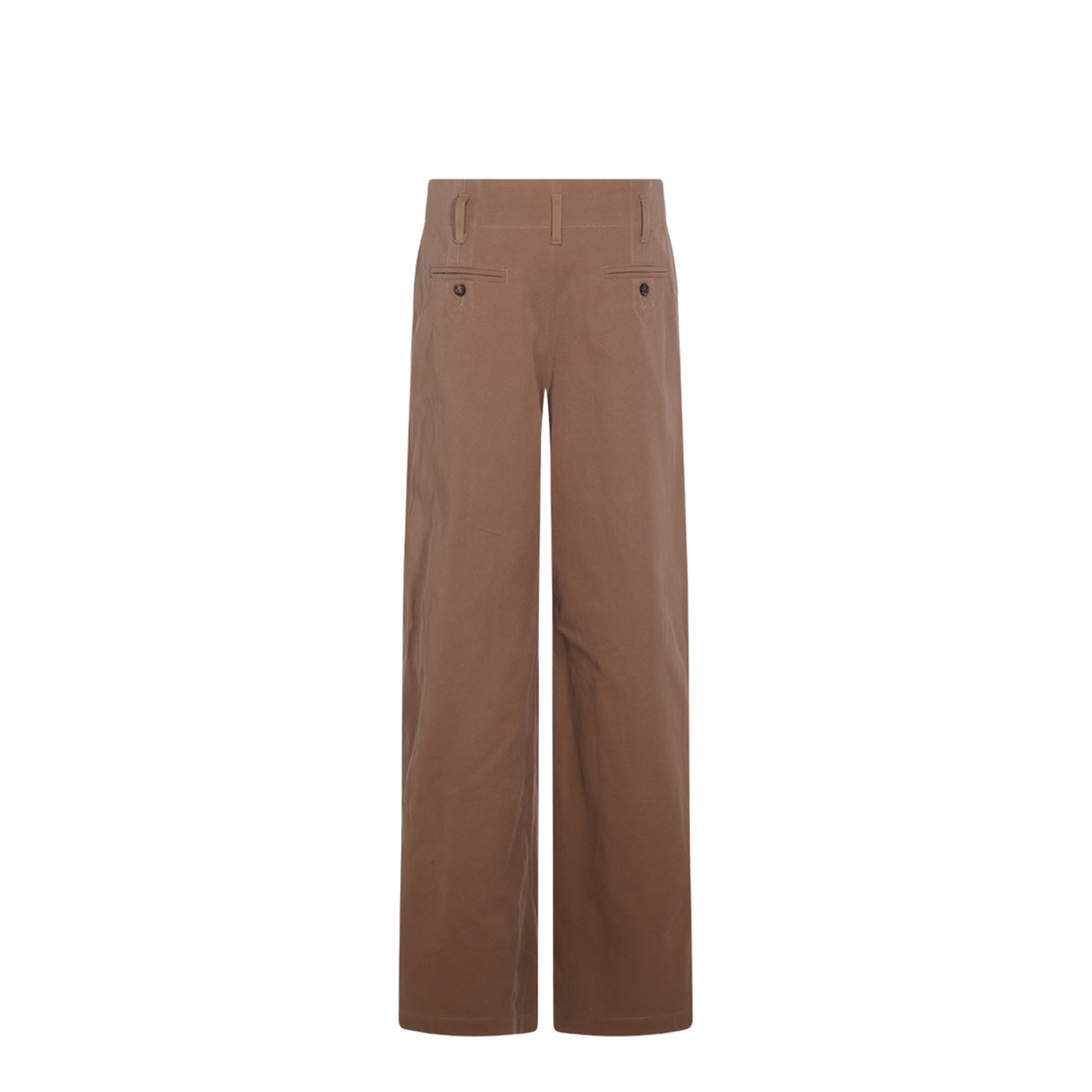 High-rise wide-leg pants in cotton canvas - Image 4