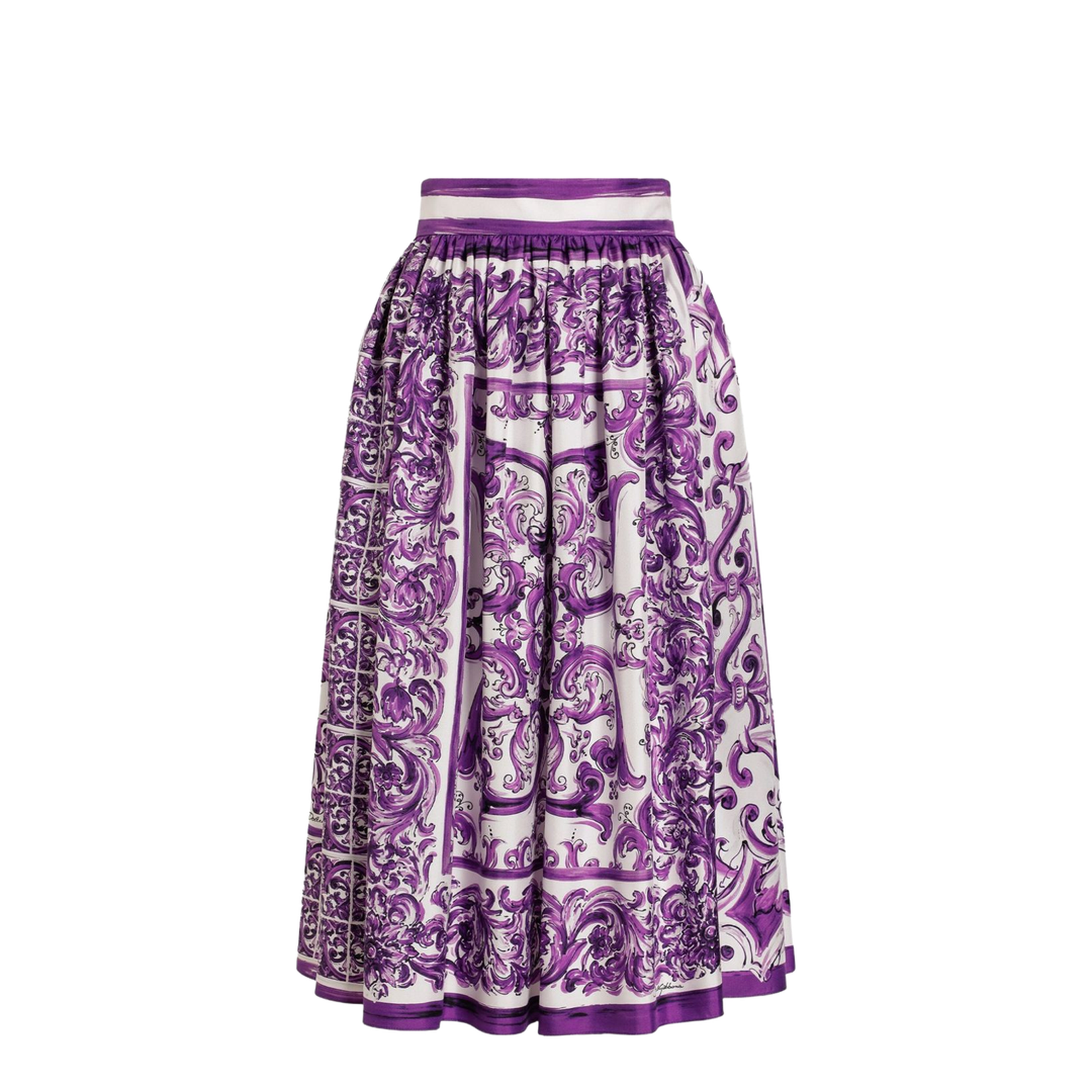 Maiolica Print Silk Skirt - Image 1