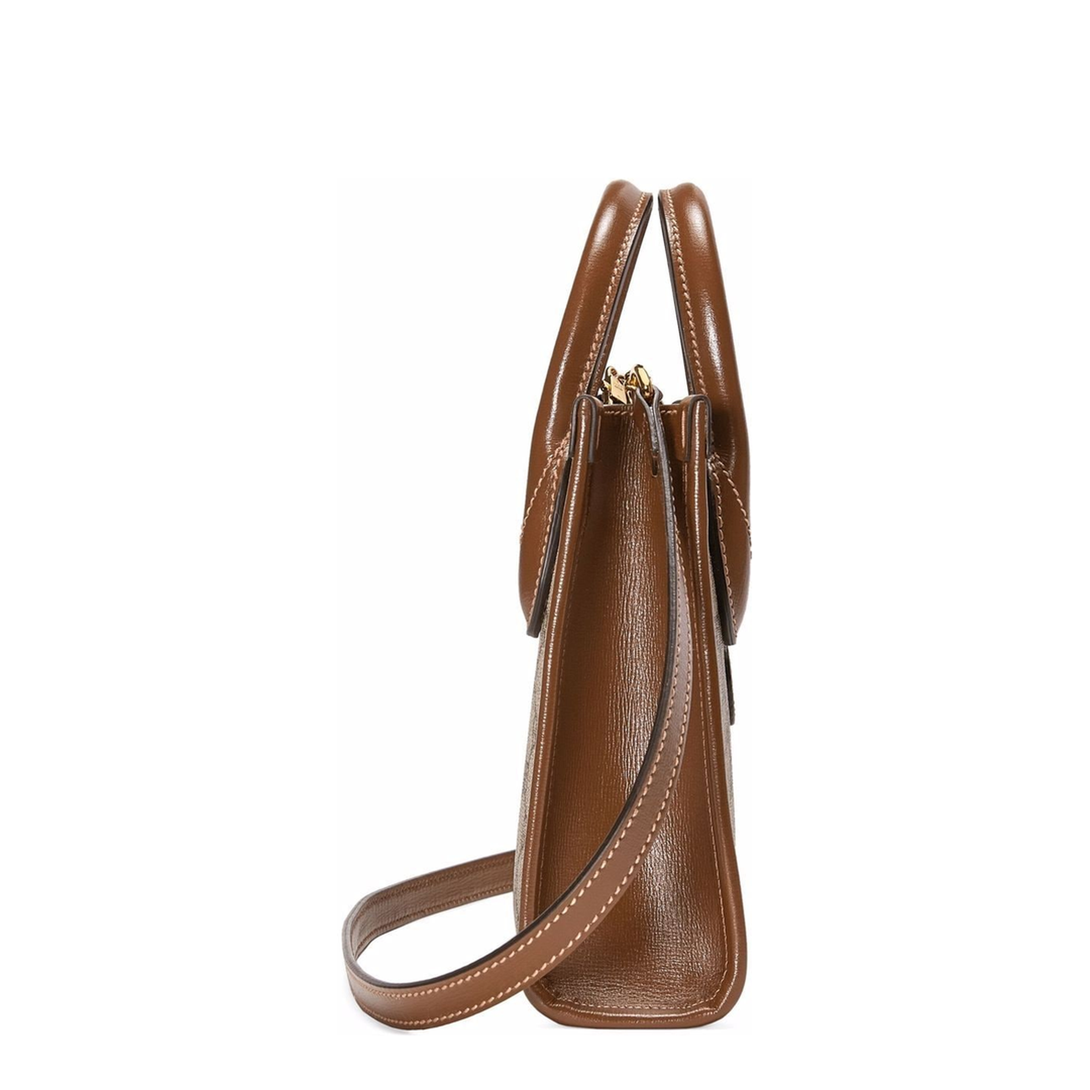 Ophidia Small Canvas Tote Bag - Brown - Image 4