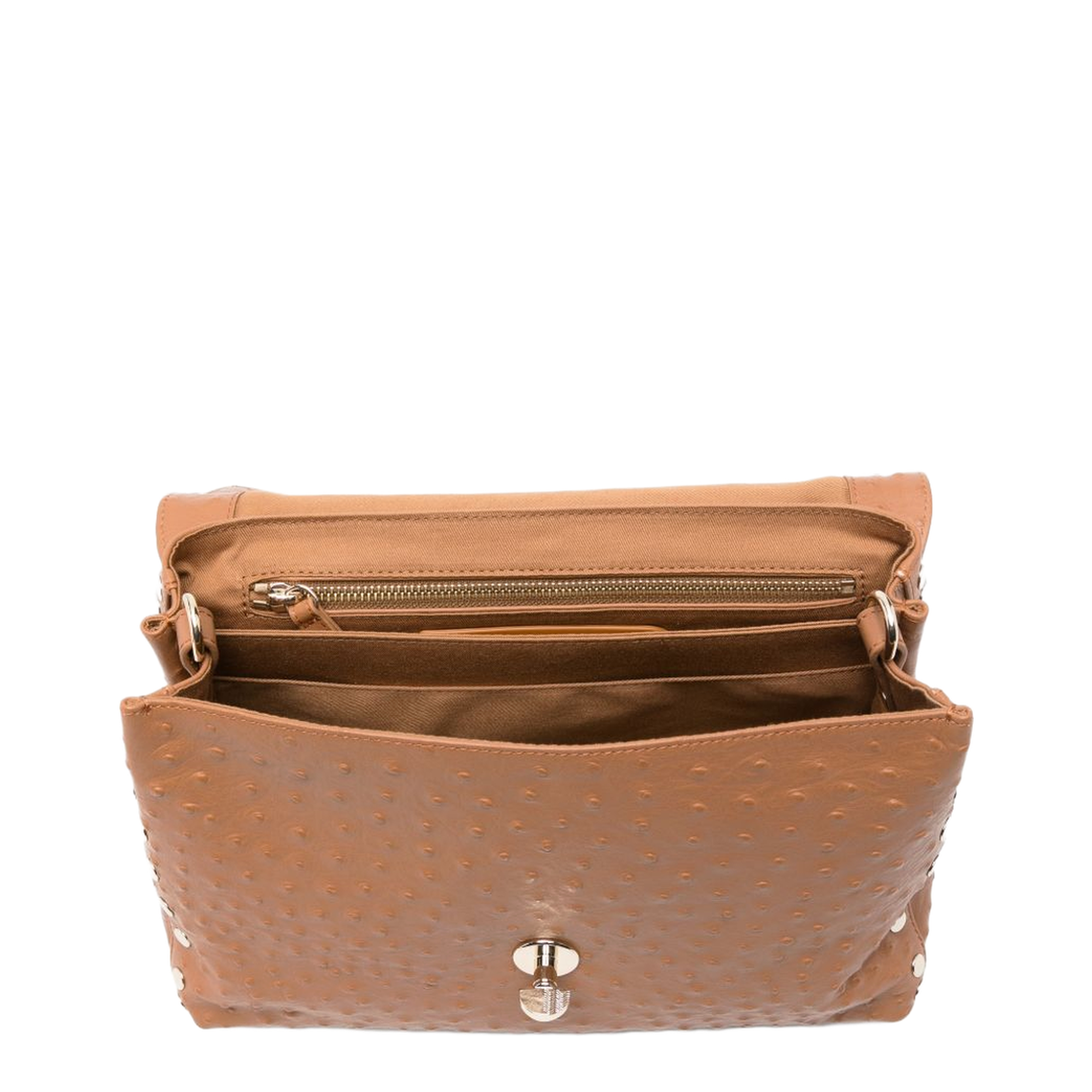 Postina Small Calf Leather Handbag - Cactus Cuoio Romano - Image 2