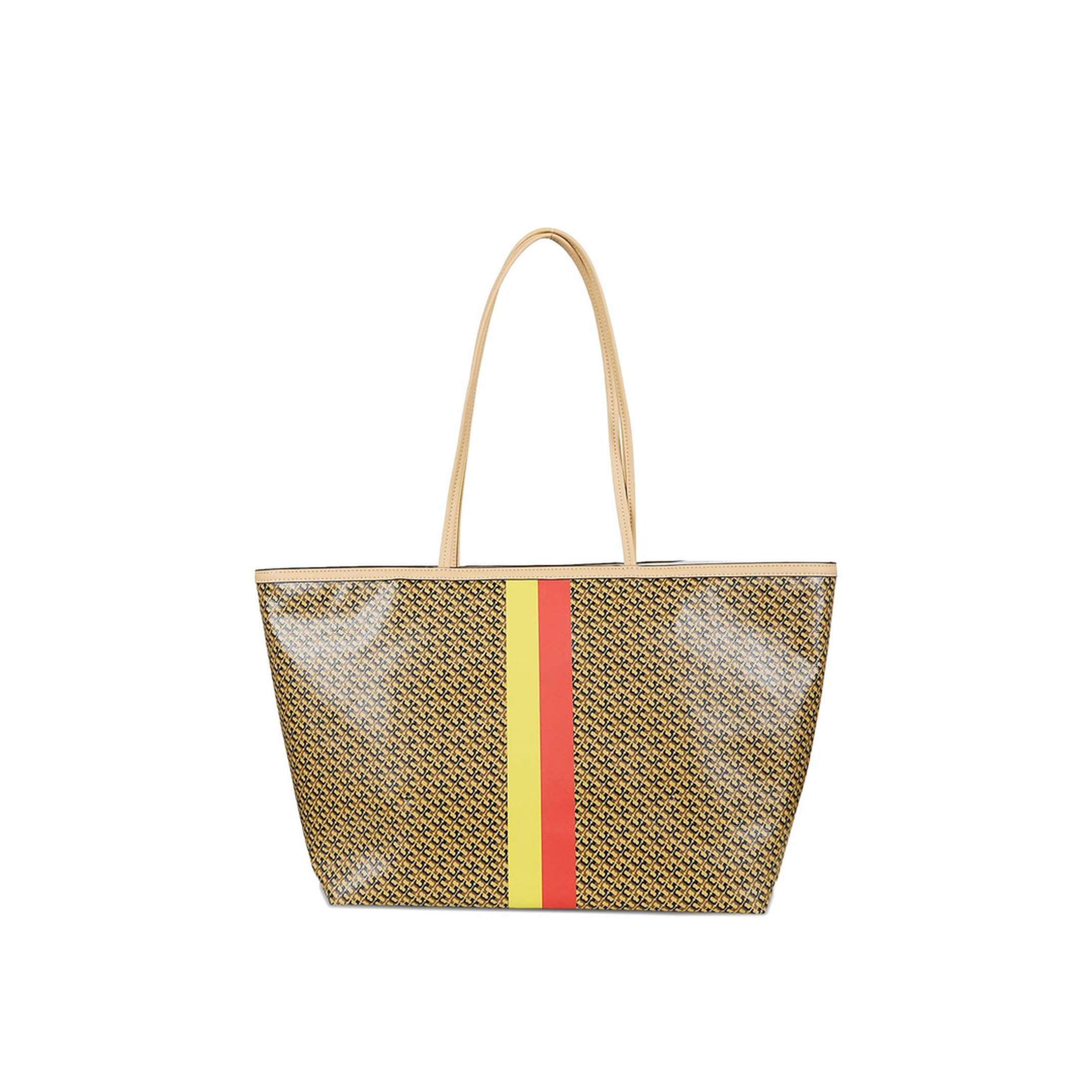 Racer Coated Canvas Tote - Tan Printed - Image 2