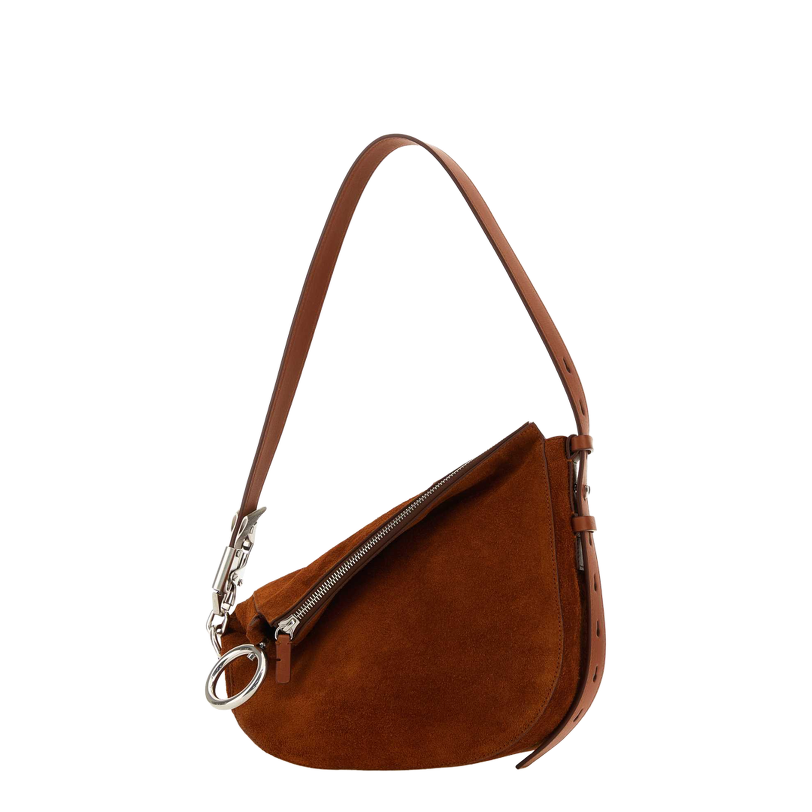 Asymmetric-Design Suede Shoulder Bag - Image 2