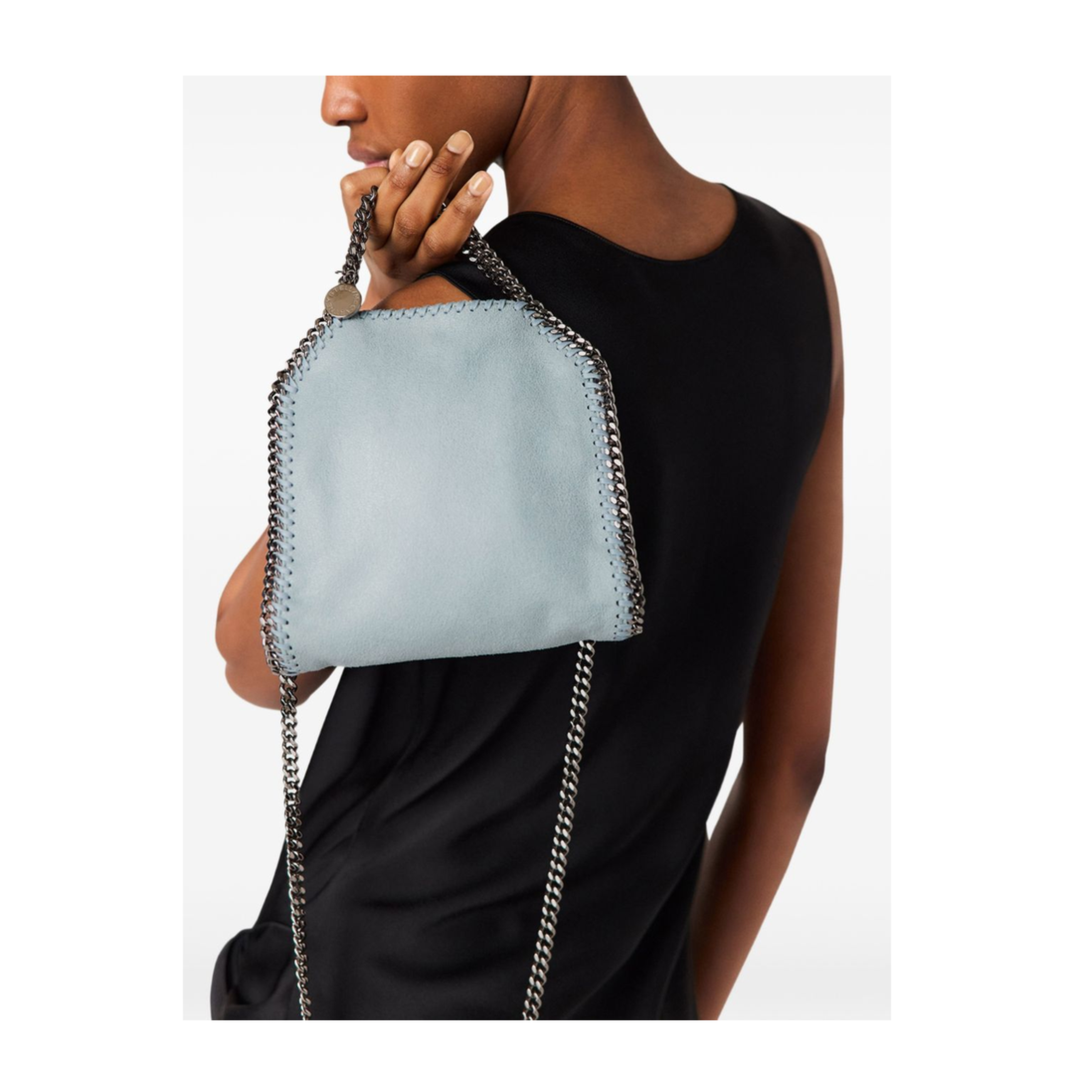 Falabella Tiny Faux Leather Crossbody Bag - Light Blue - Image 5