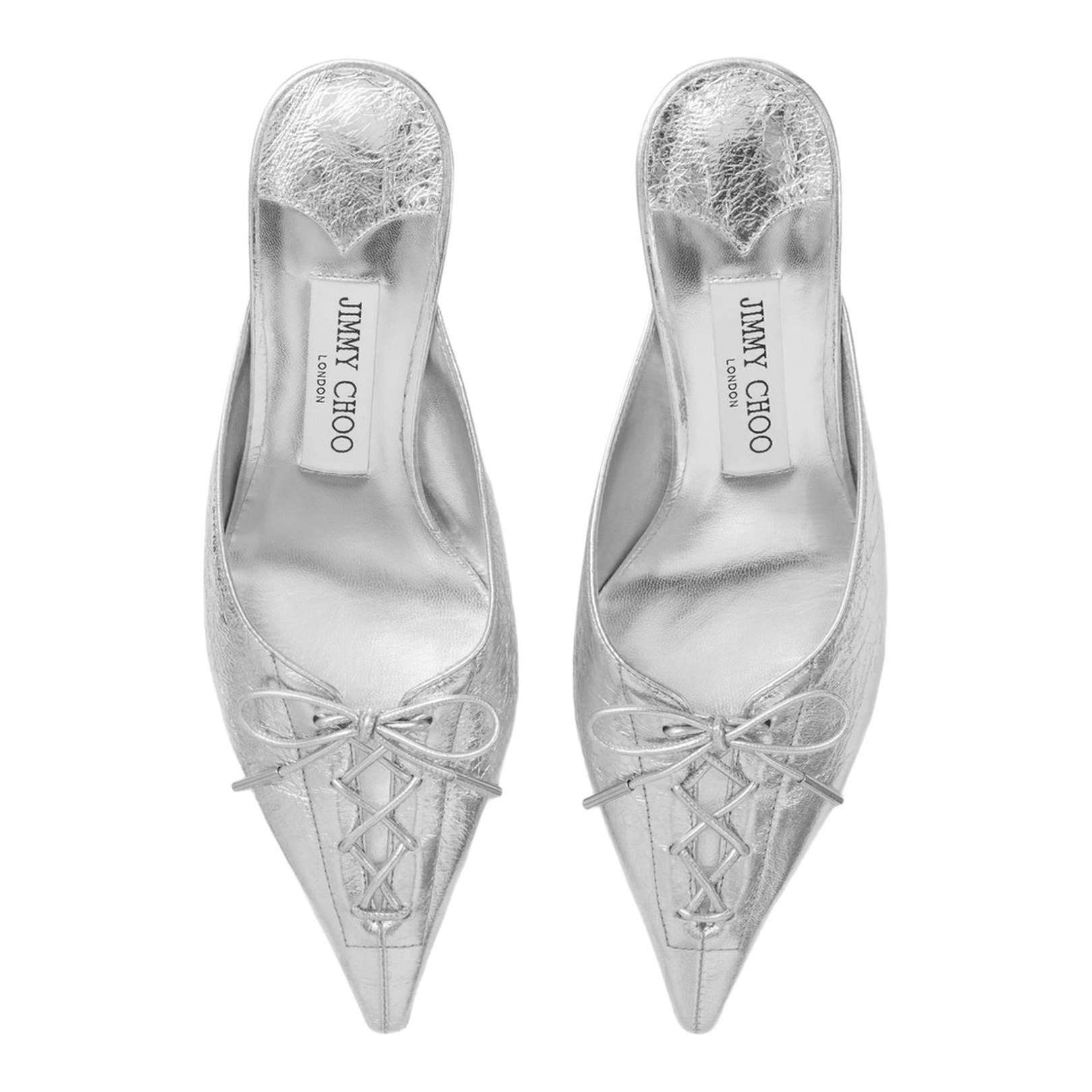 Leather Mules - Silver - Image 2