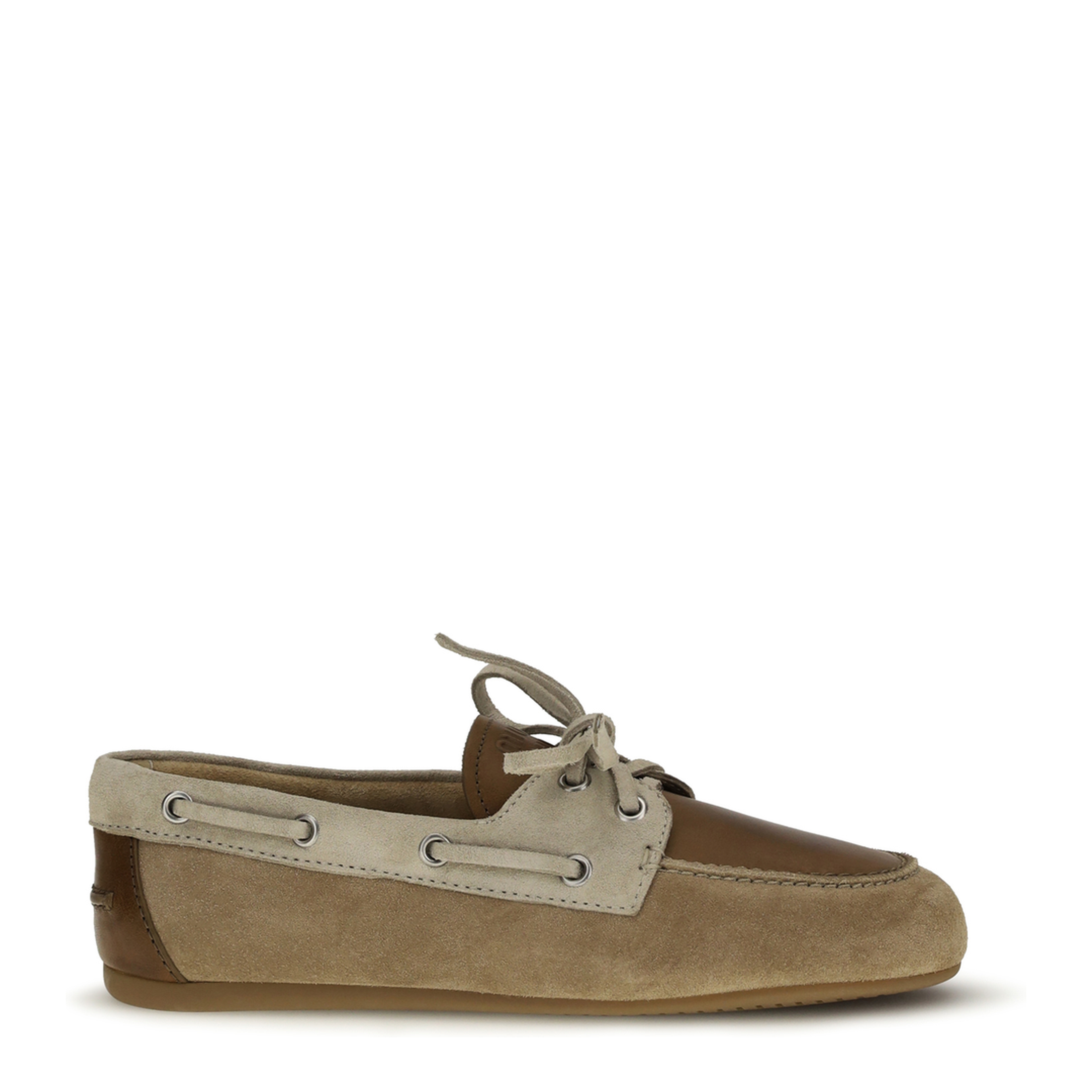 Leather and Suede Loafers - Image 1