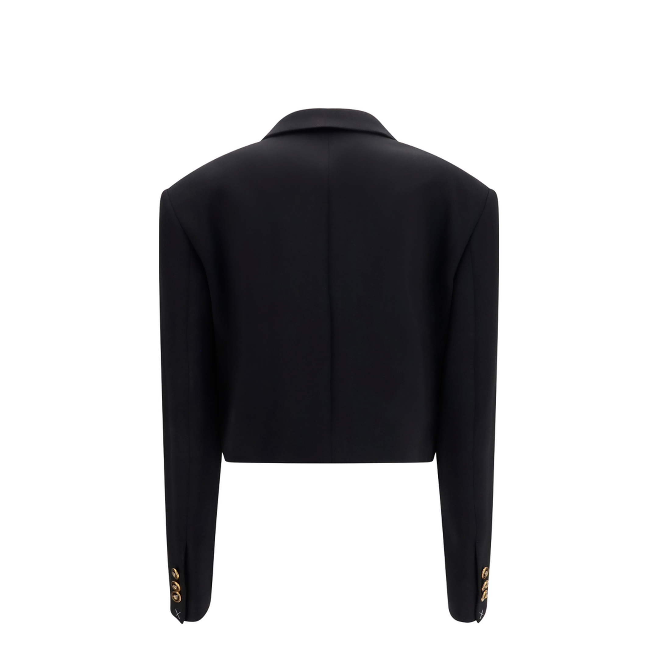 Cropped Wool Blazer - Image 2