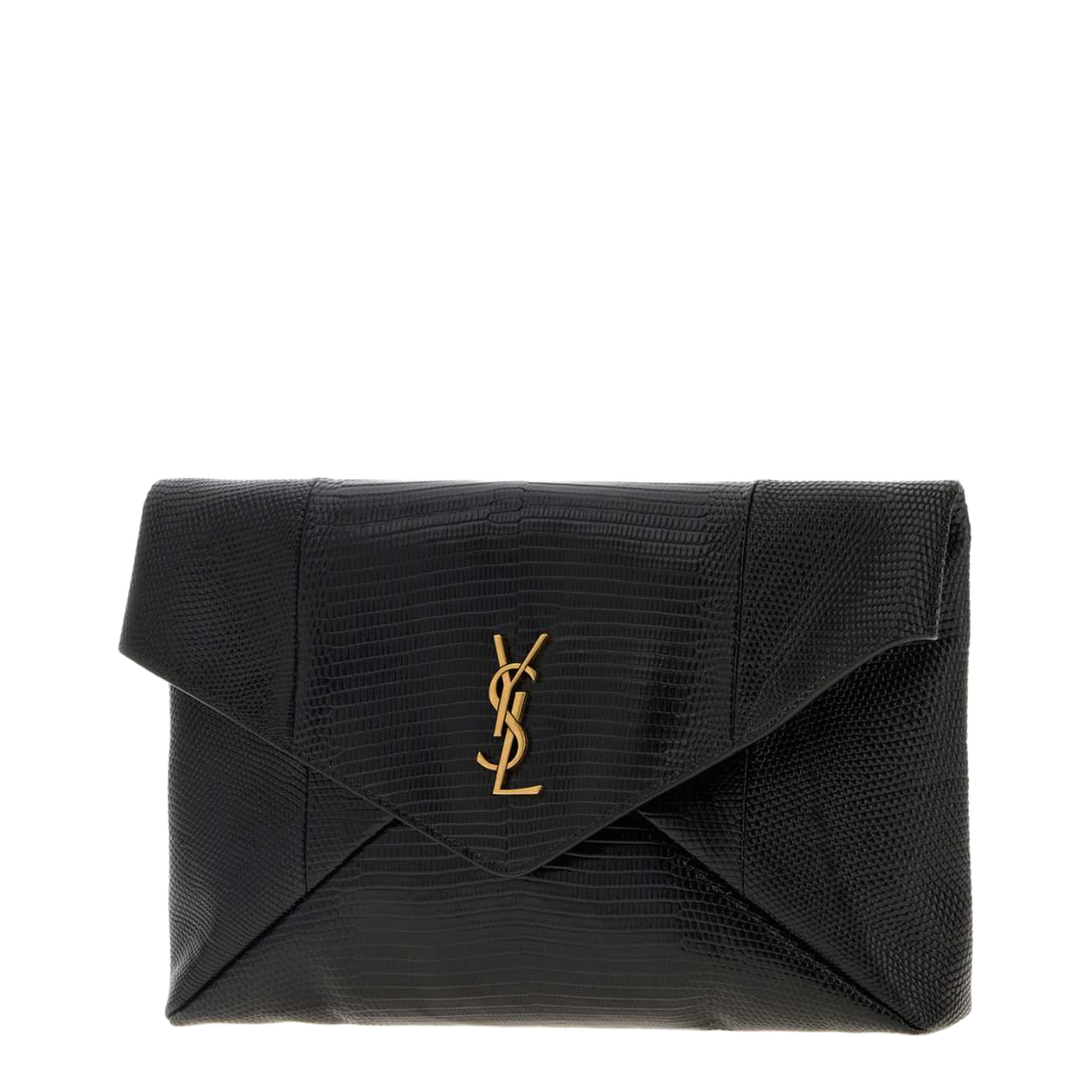 Cassandre Leather Clutch Bags - Black - Image 1