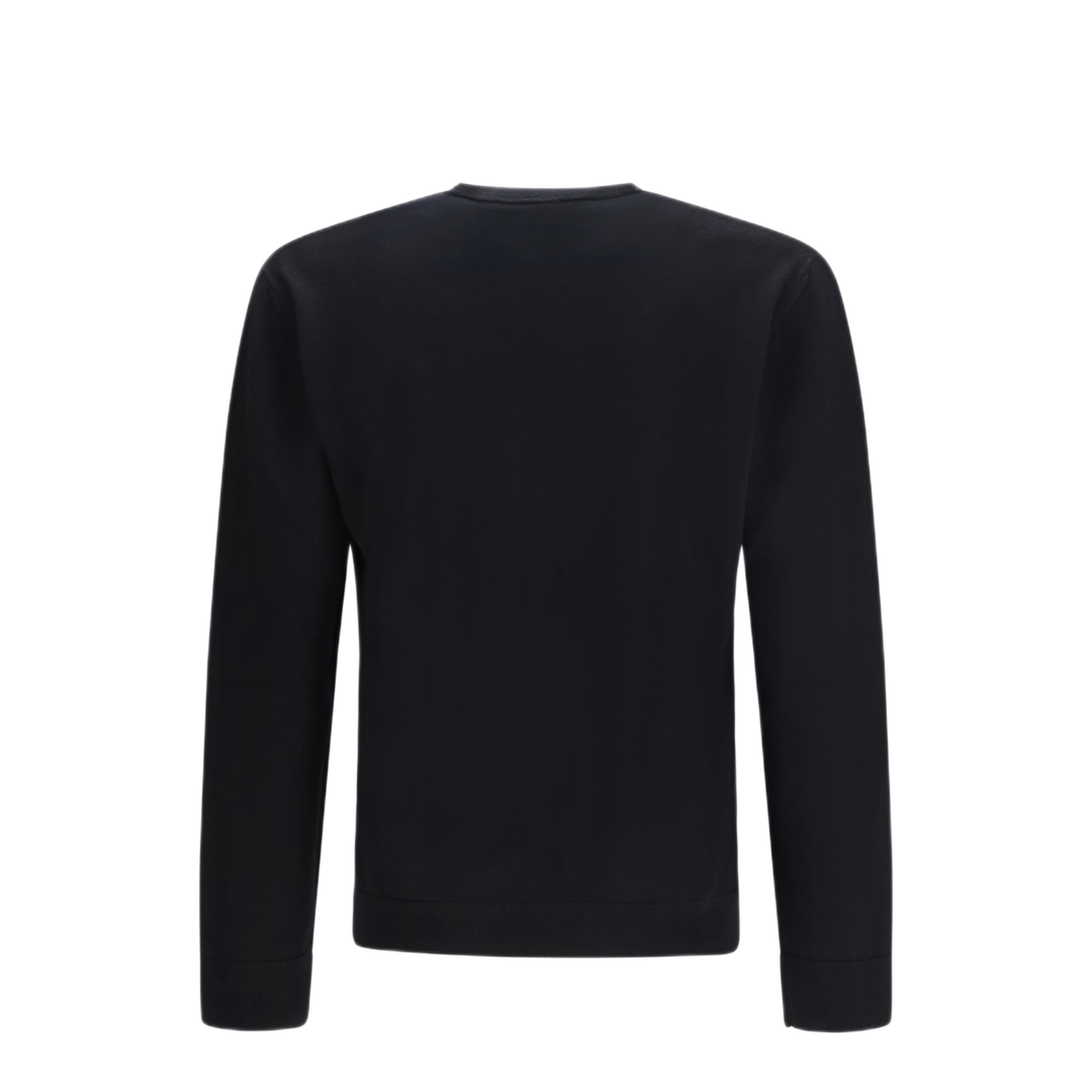 Sweater in Virgin Wool with Intarsia V Detail - Image 2