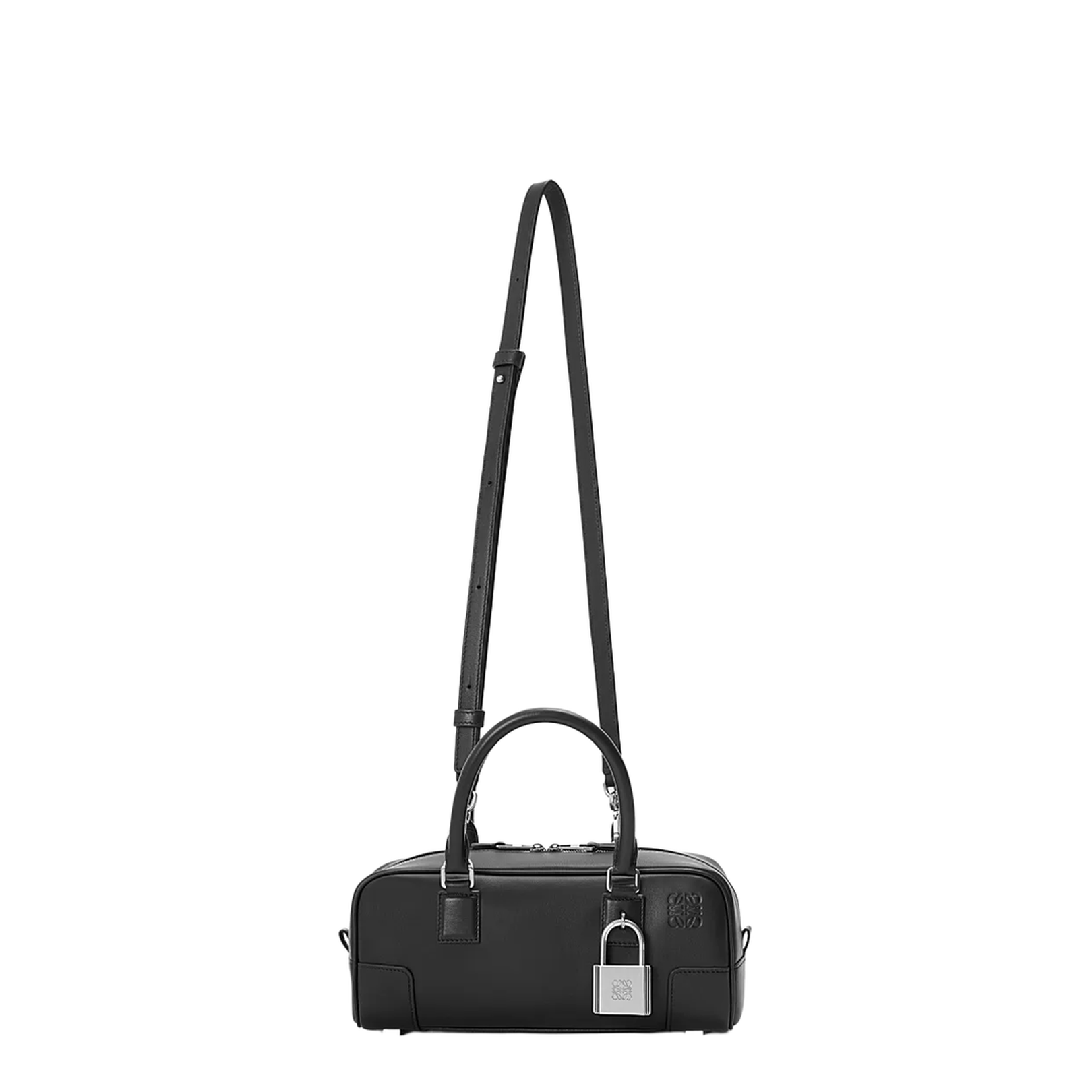 Cropped Bag in Shiny Calfskin Black - Image 2