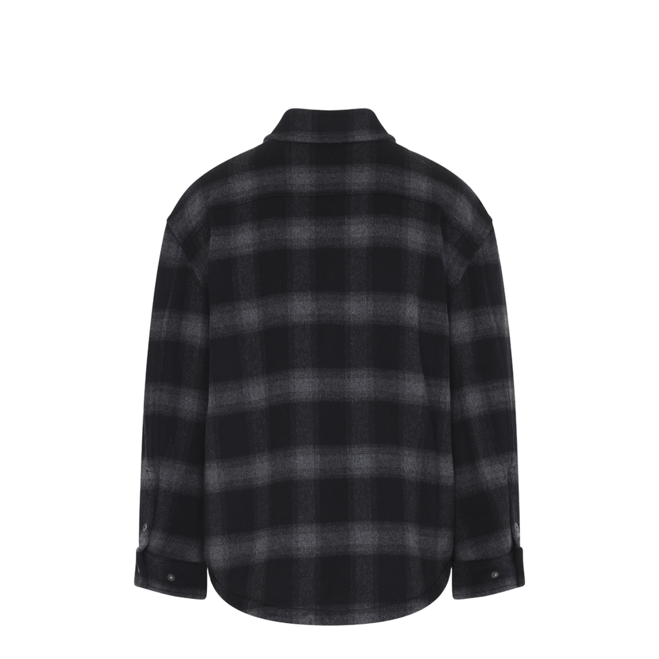 Flannel Wool Overshirt Padded Coat - Image 4