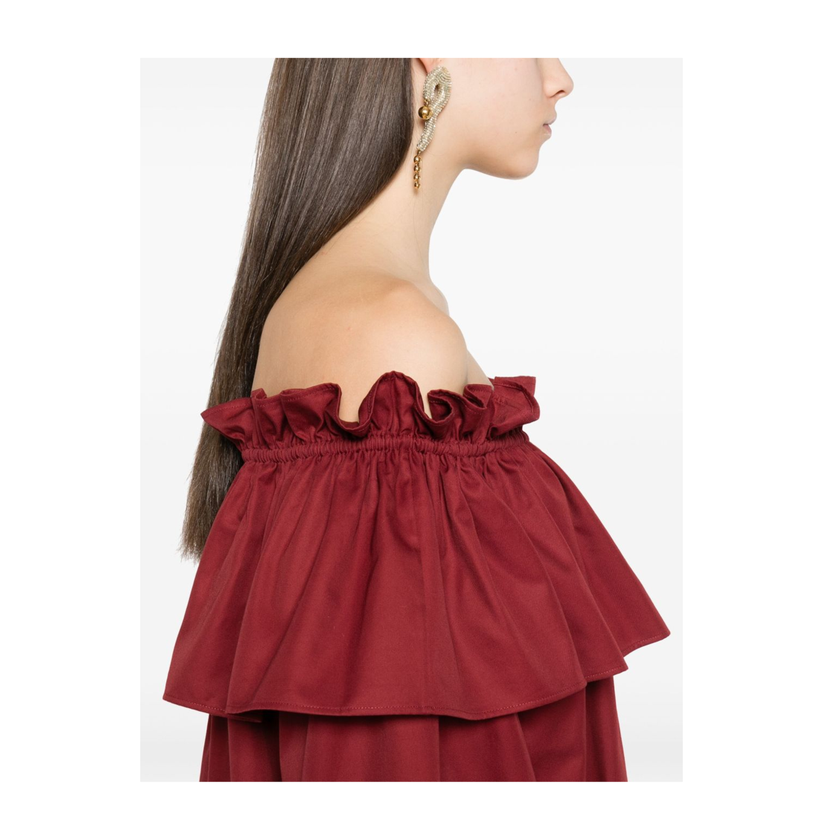 Ruffled Dress in Cotton Twill - Image 4