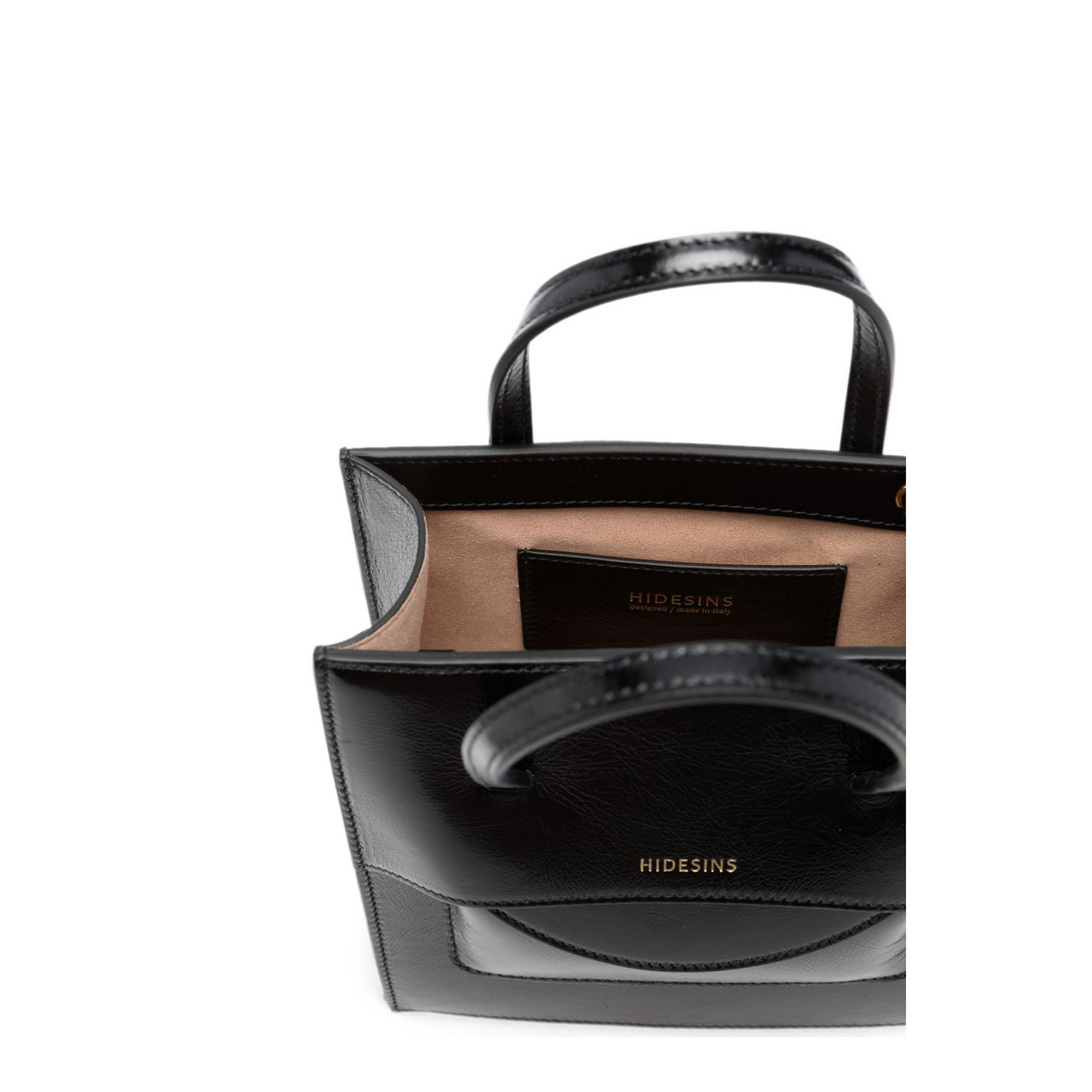 Medium Calf Leather Bag - Black - Image 4