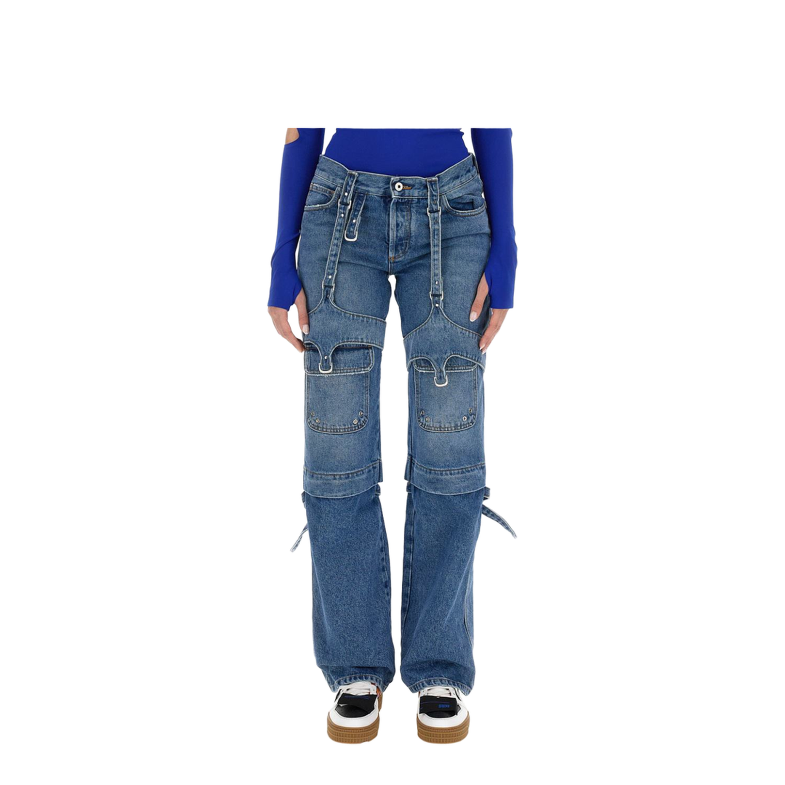 Cargo Zip Pants Blue - Image 2