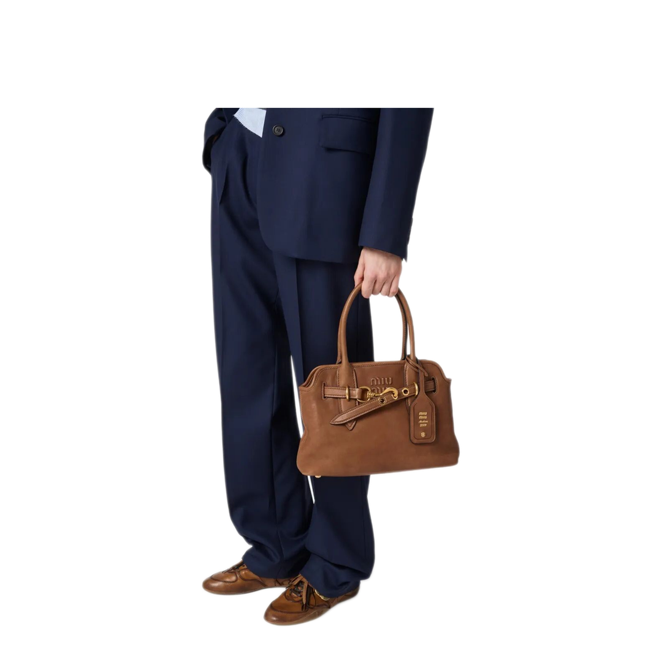 Aventure Medium Nappa Leather Handbag - Oak - Image 2