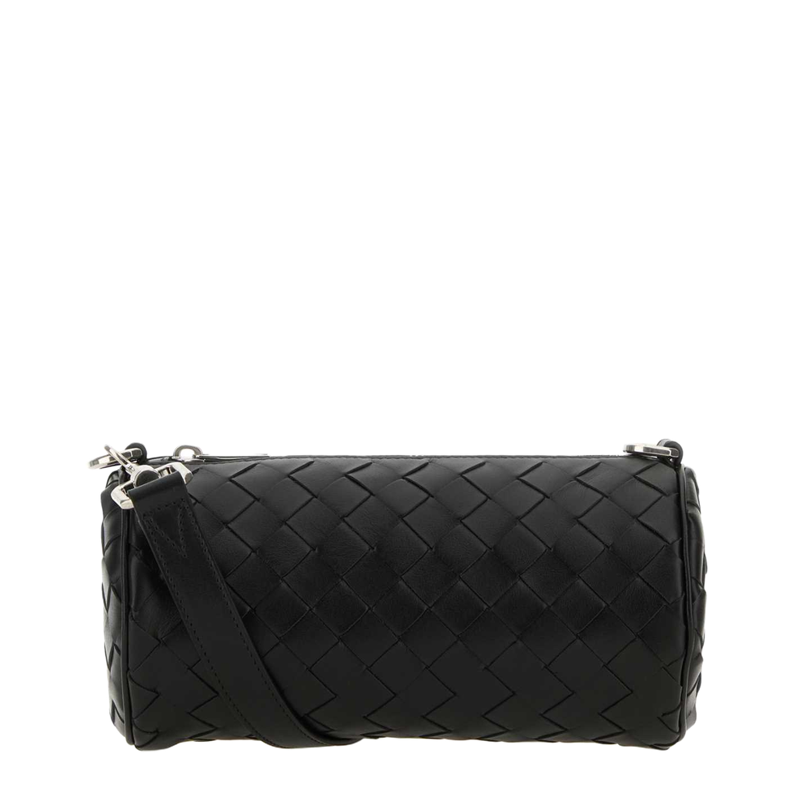 Barrel Mini Leather Crossbody Bags - Black - Image 1