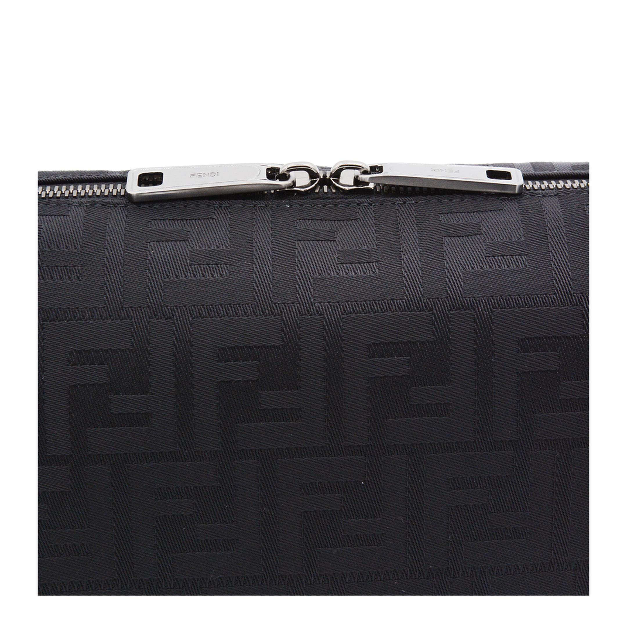 Lui Medium Nylon & Calf Leather Shoulder Bag - Black - Image 7