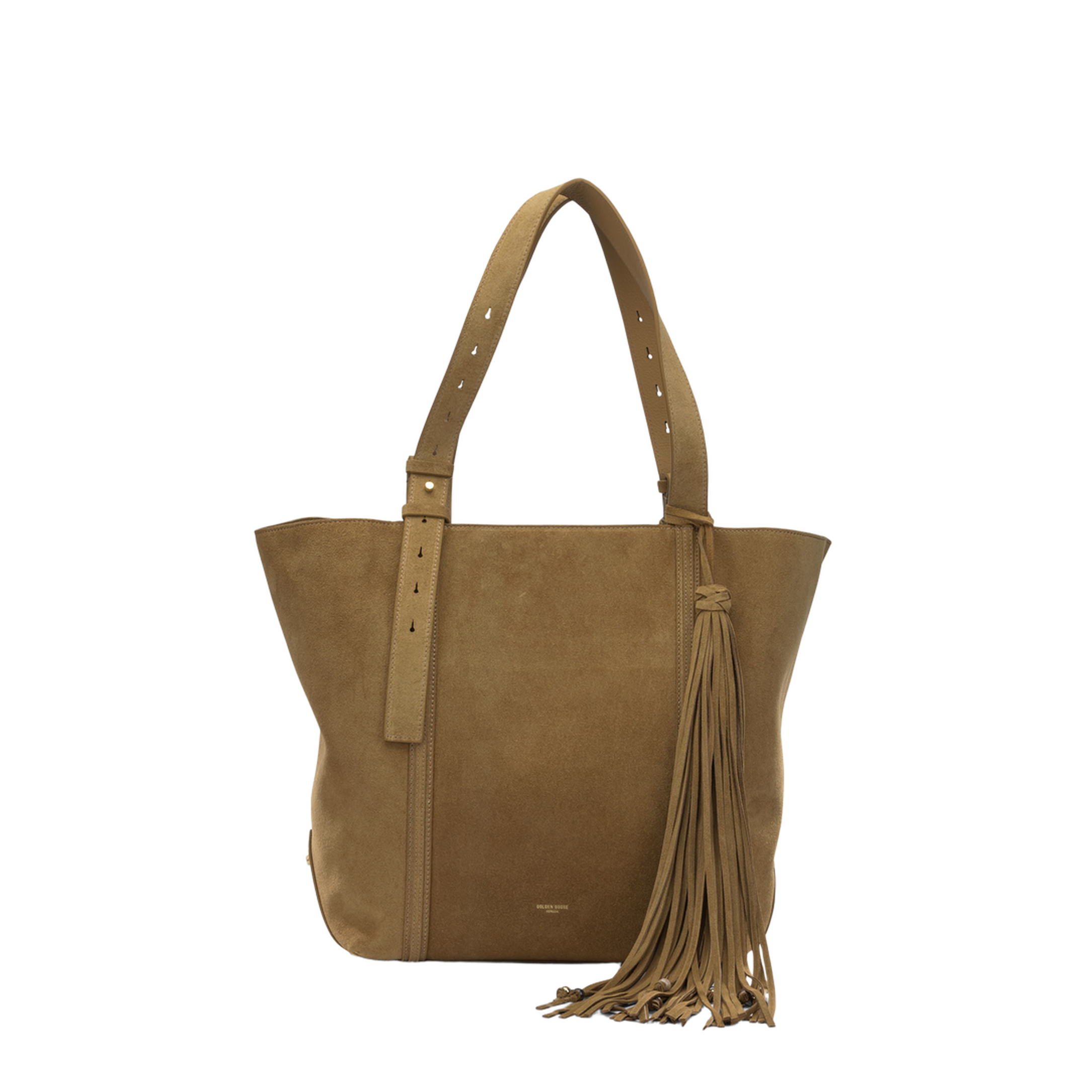 24/7 East West Large Suede Leather Shoulder Bag - Brown - Image 1