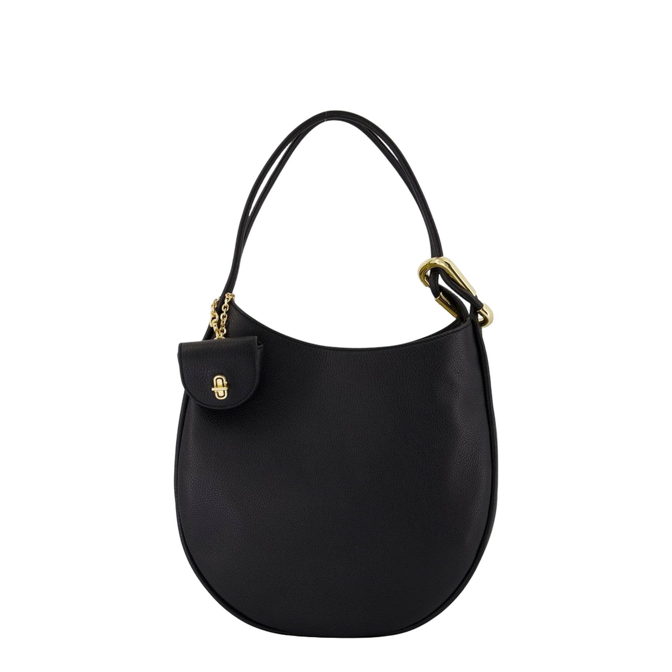 Calf Leather Shoulder Bag - Black - Image 5