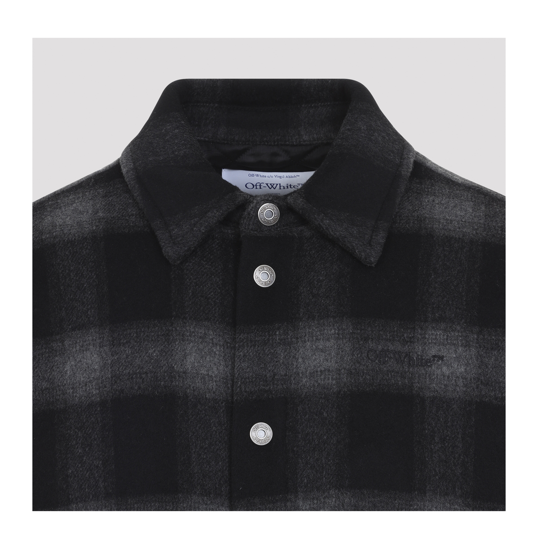 Flannel Wool Overshirt Padded Coat - Image 6