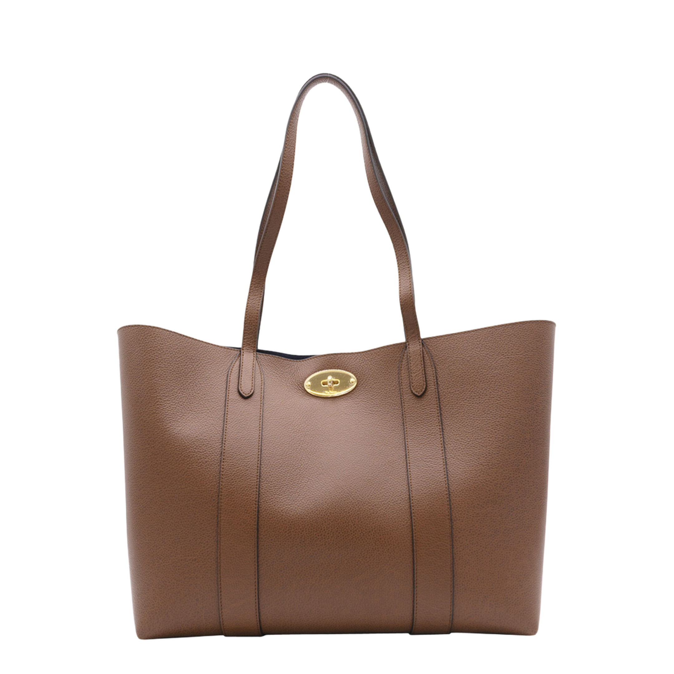 Bayswater Small Small Classic Grain Leather Tote - Oak - Image 1