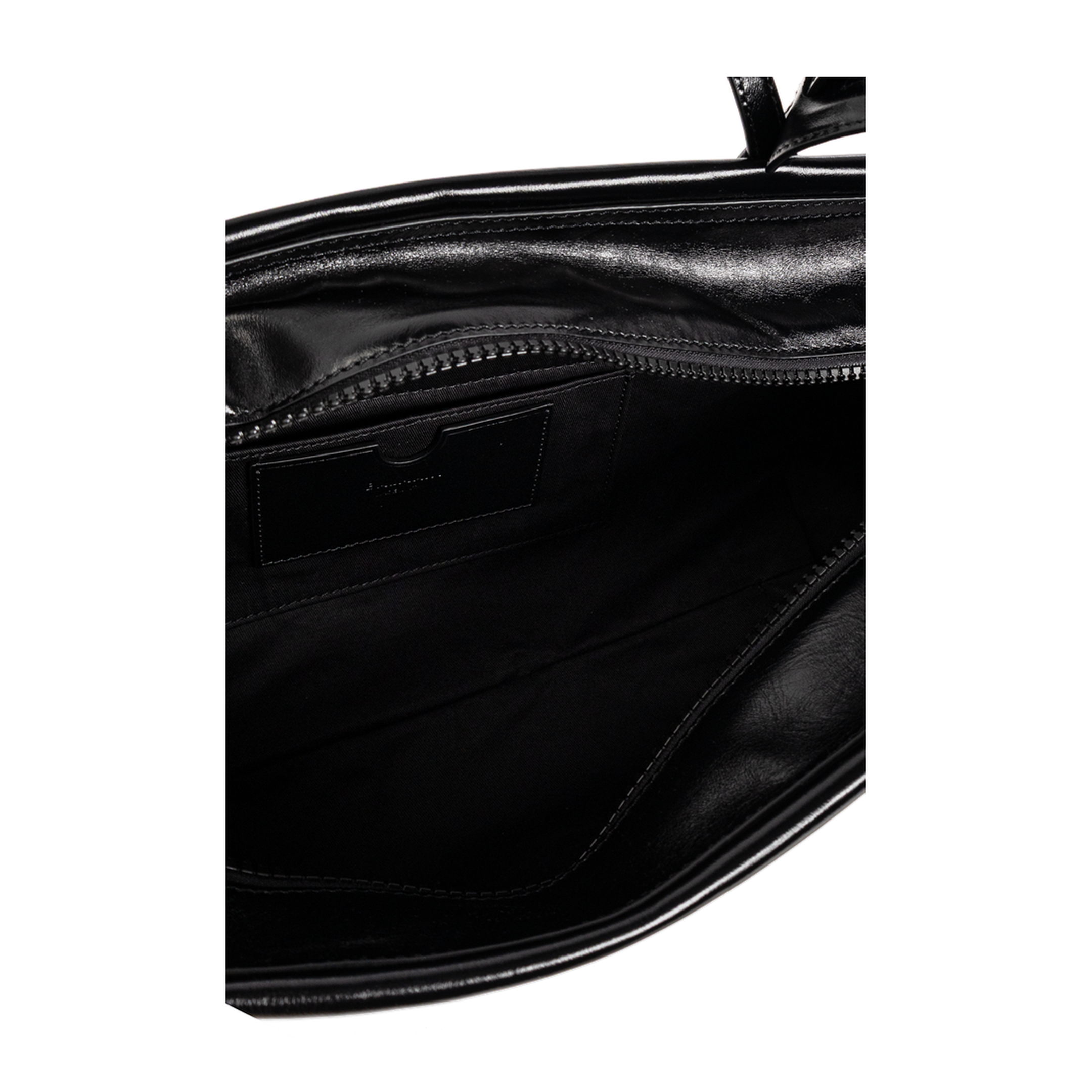 Leather Shoulder Bag - Black - Image 5