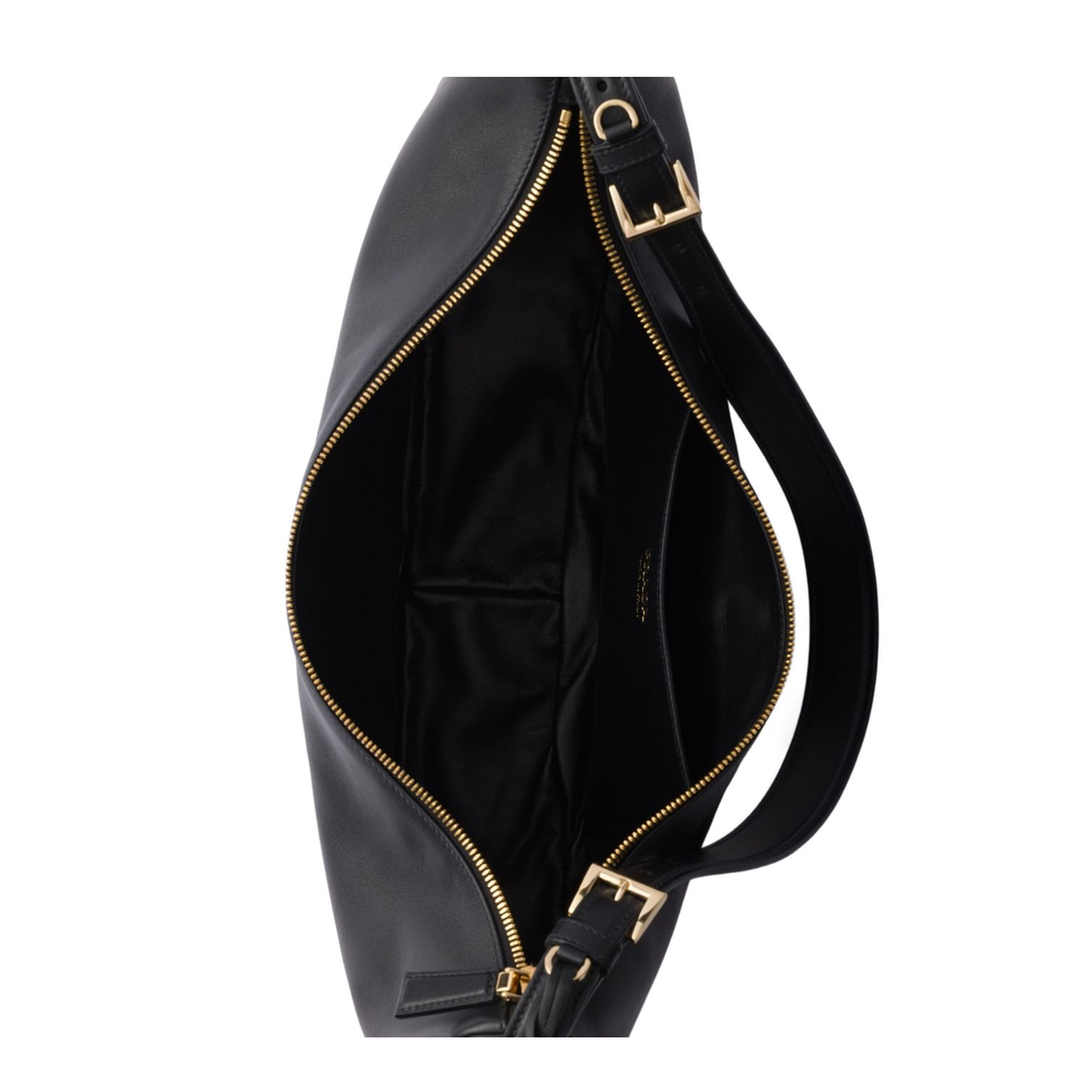 Demi-Lune Large Calf Leather Shoulder Bag - Nero - Image 2