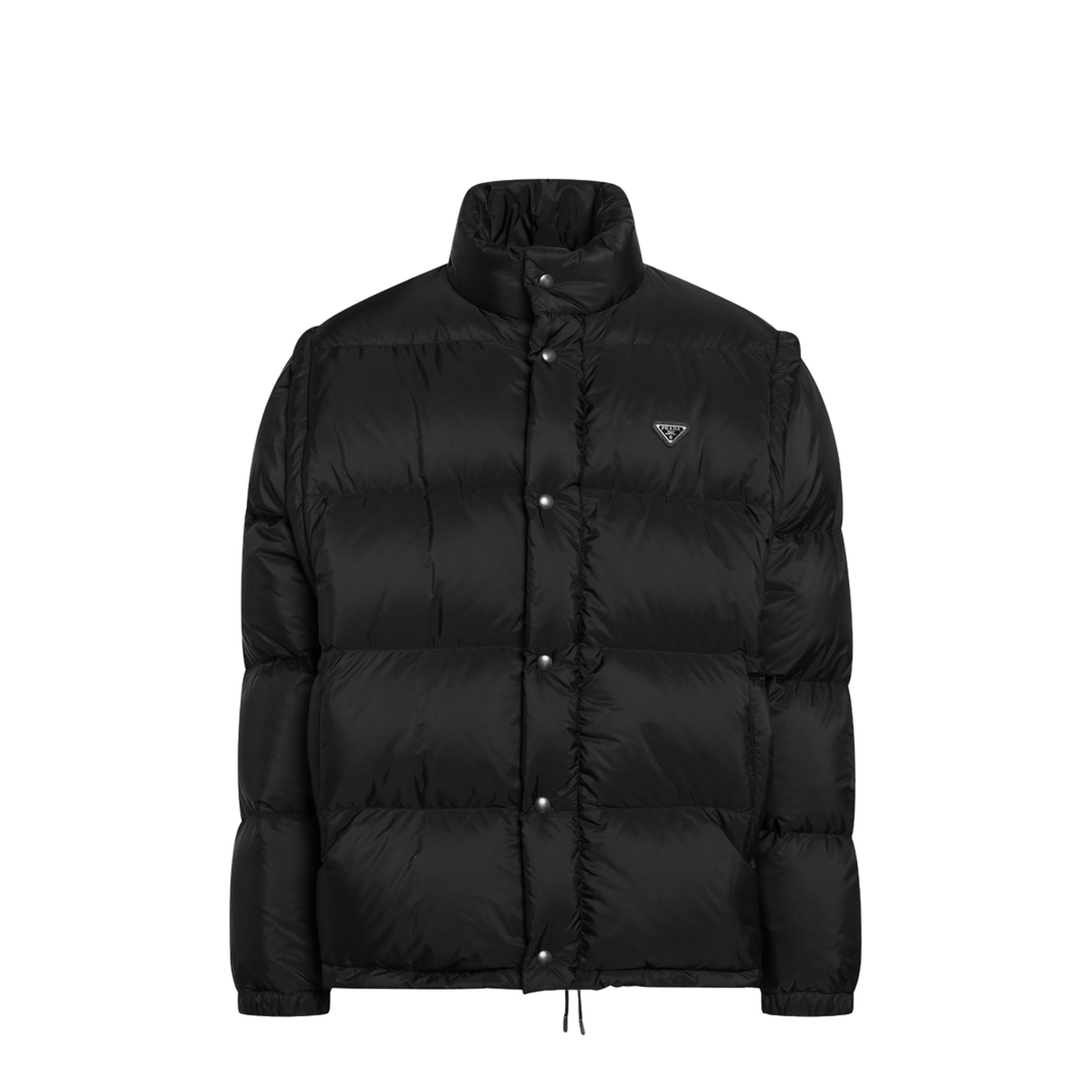 Black Convertible Re-Nylon Down Jacket - Image 1