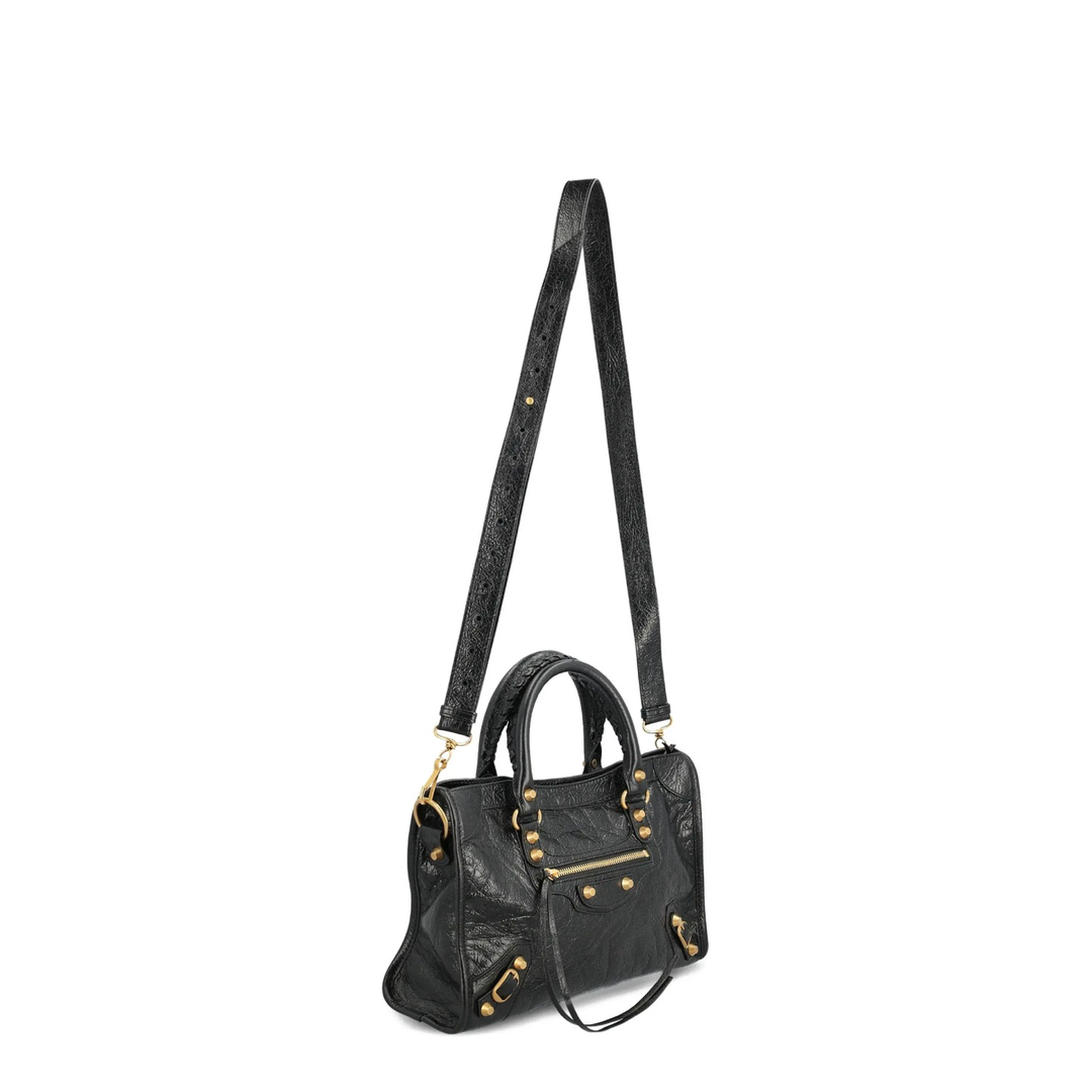 Le City Small Arena Storico Lambskin Shoulder Bag - Black - Image 2
