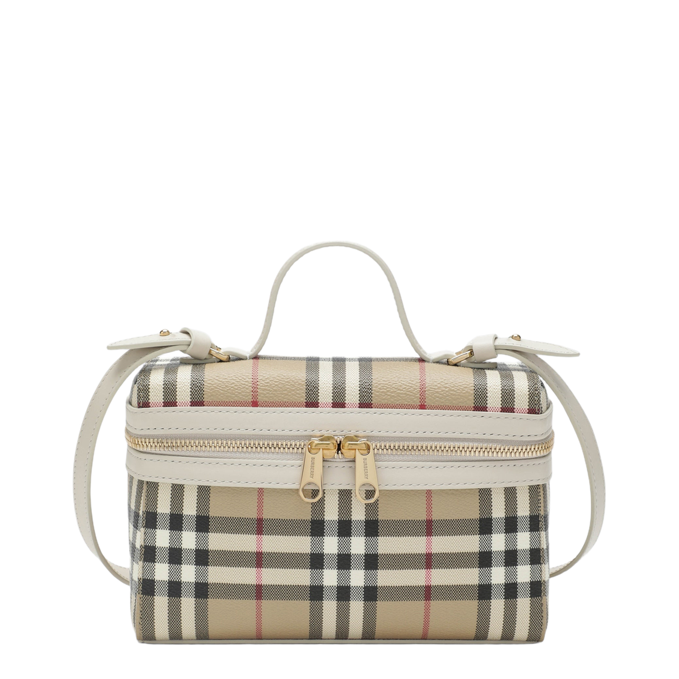Vanity Check Vanity Bag In Cotton Blend Beige - Image 1