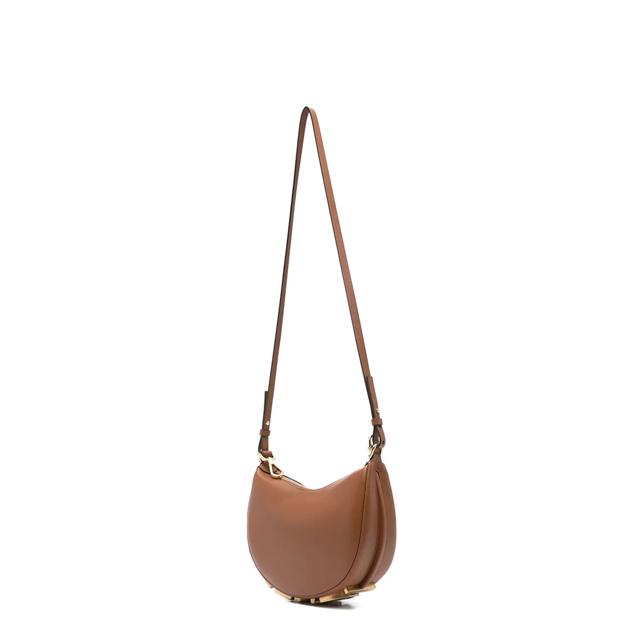 Fendigraphy Mini Calf Leather Hobo Bag - Brown - Image 4