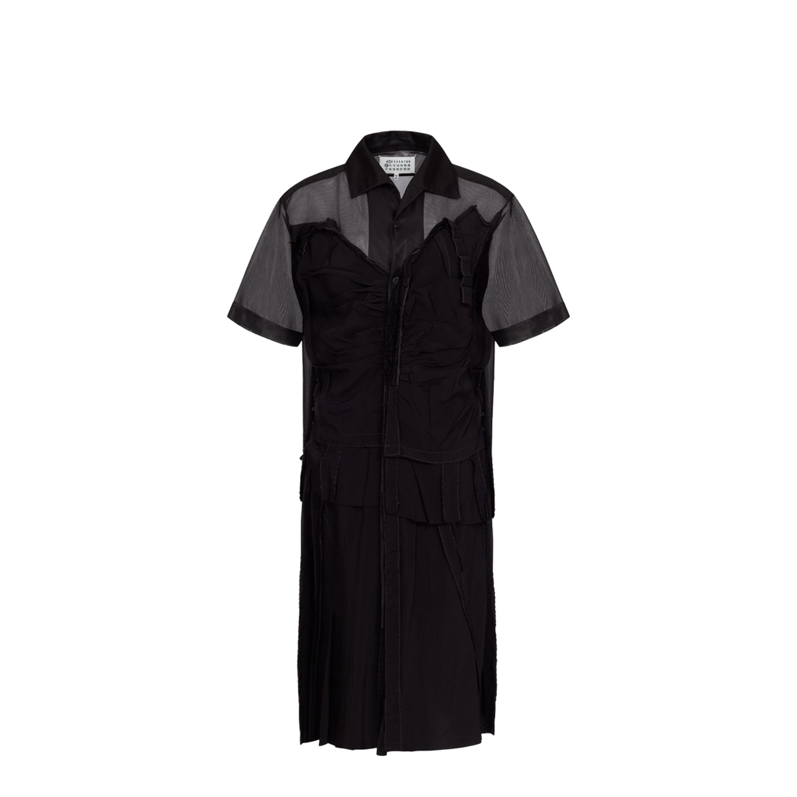 Black Mesh Design Dress - Image 1