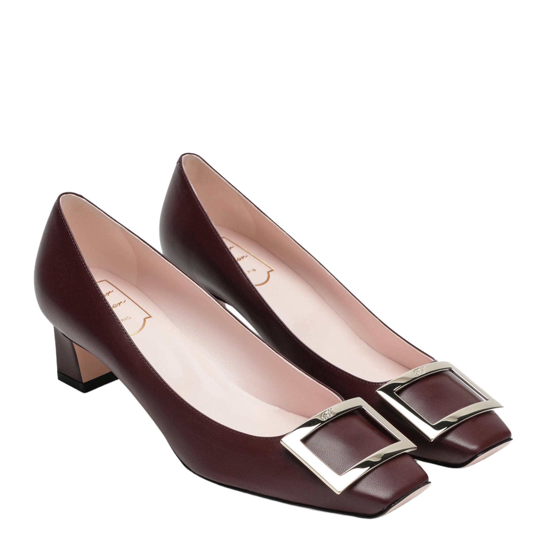 Dark Burgundy Leather Trompette Décolleté - Image 2