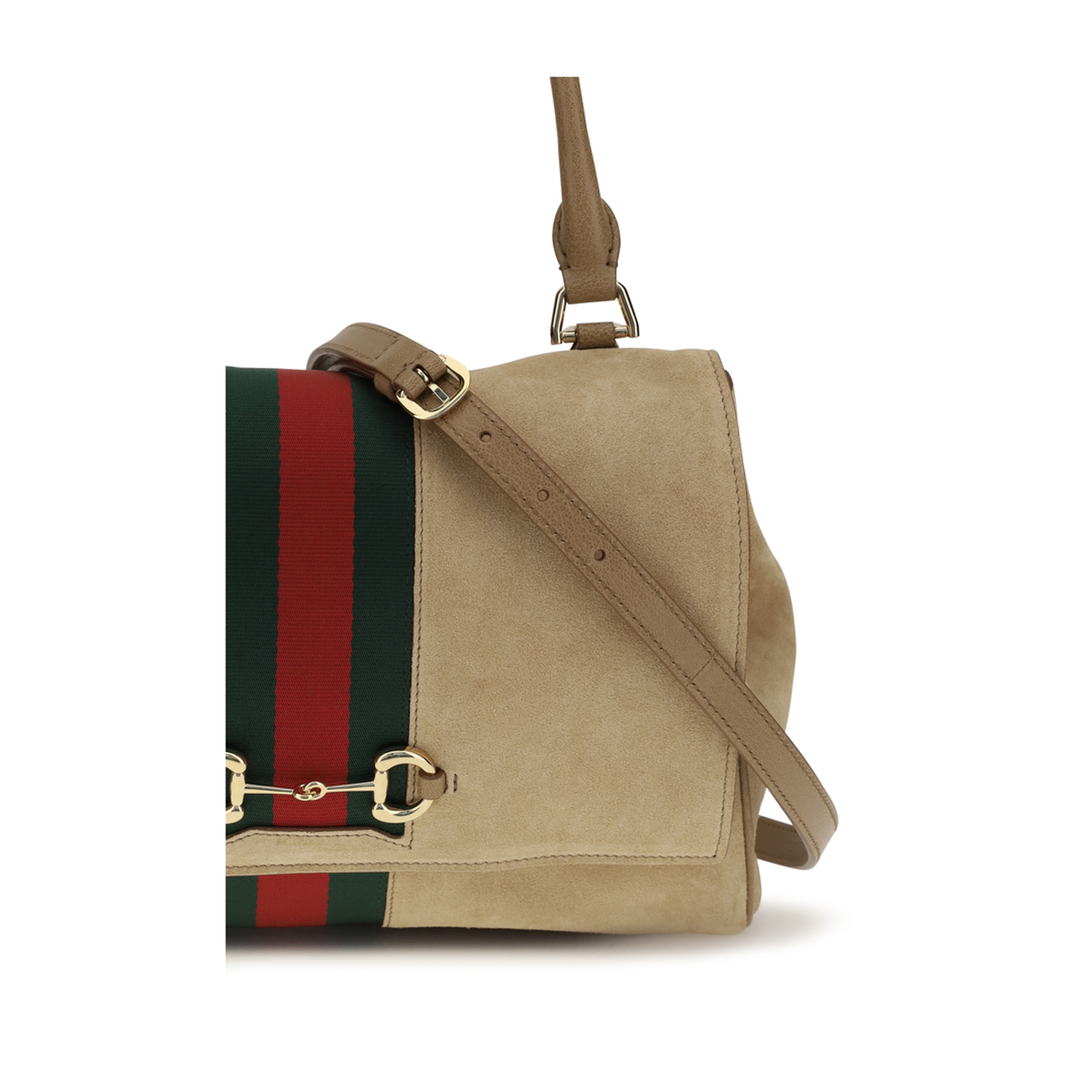 Paparazzo Medium Suede Top Handle Bag - Sand Suede - Image 4