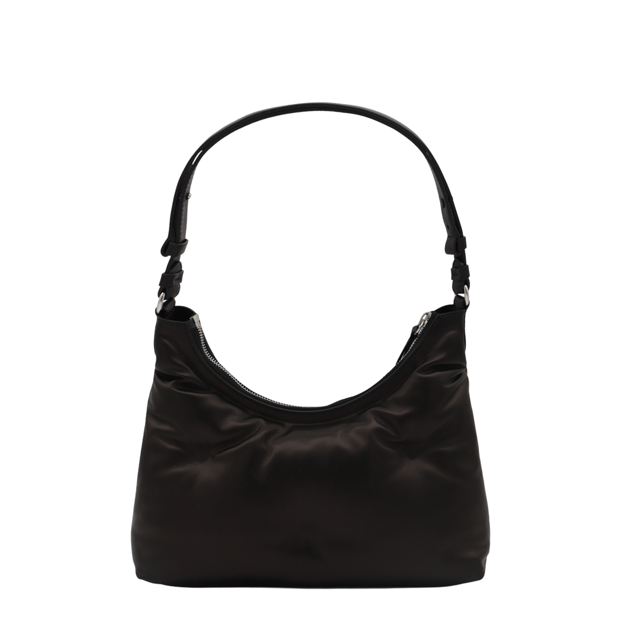 Glam Slam Small Lambskin Hobo Bag - Black - Image 5